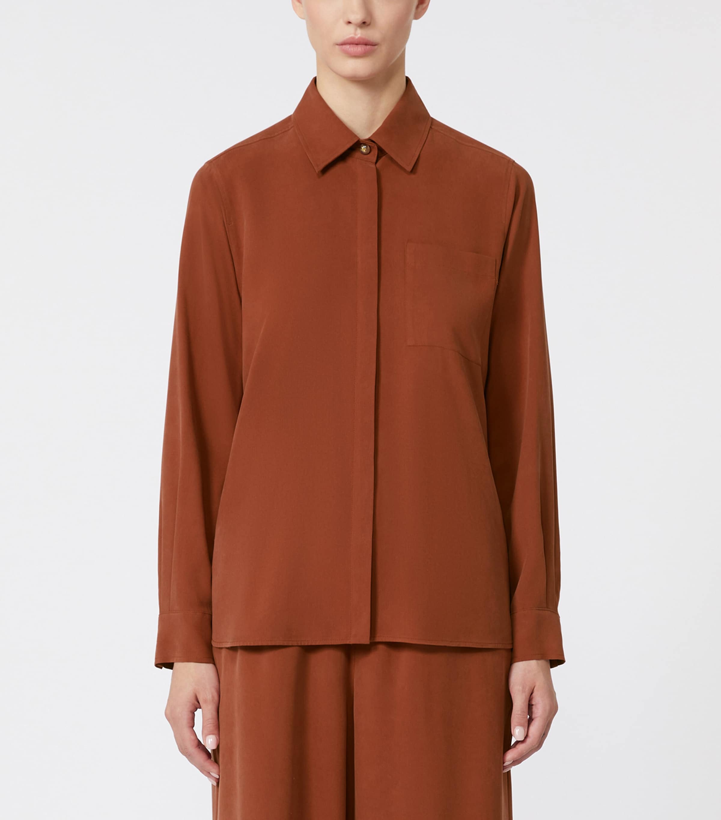 Silk Shirt TERRA COTTA Image 3