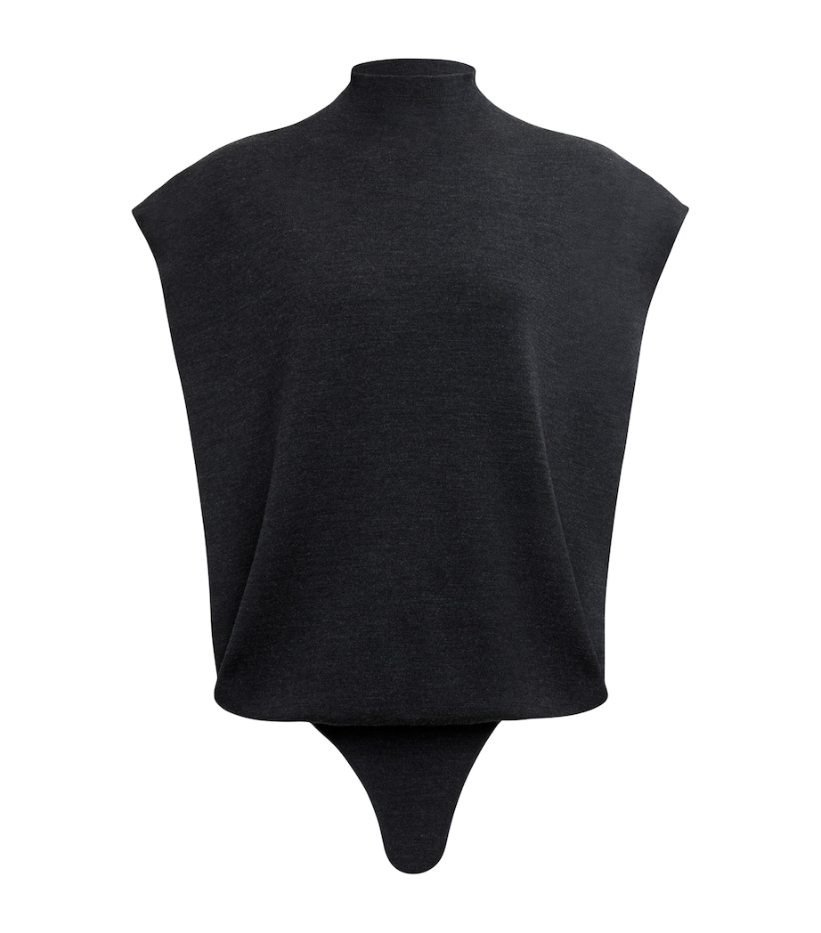 Alaïa Womens Merino Wool Bodysuit Ebene Image 1