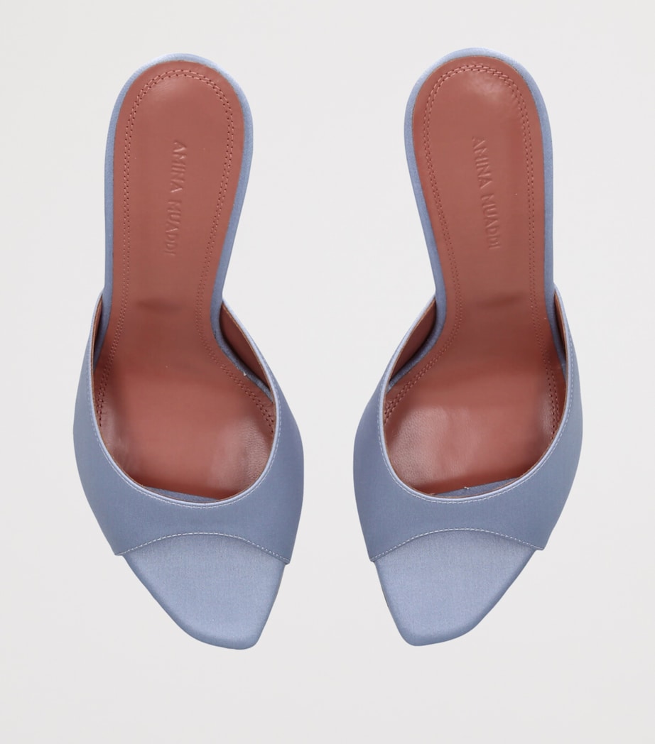 Amina Muaddi Satin Alexa Mules 95 Lilac Image 4