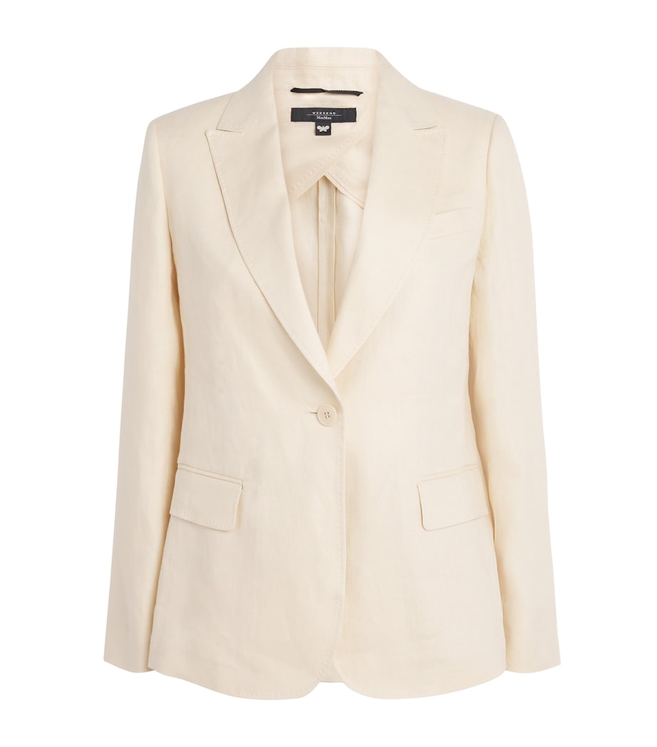 Linen Single-Breasted Blazer IVORY Image 1