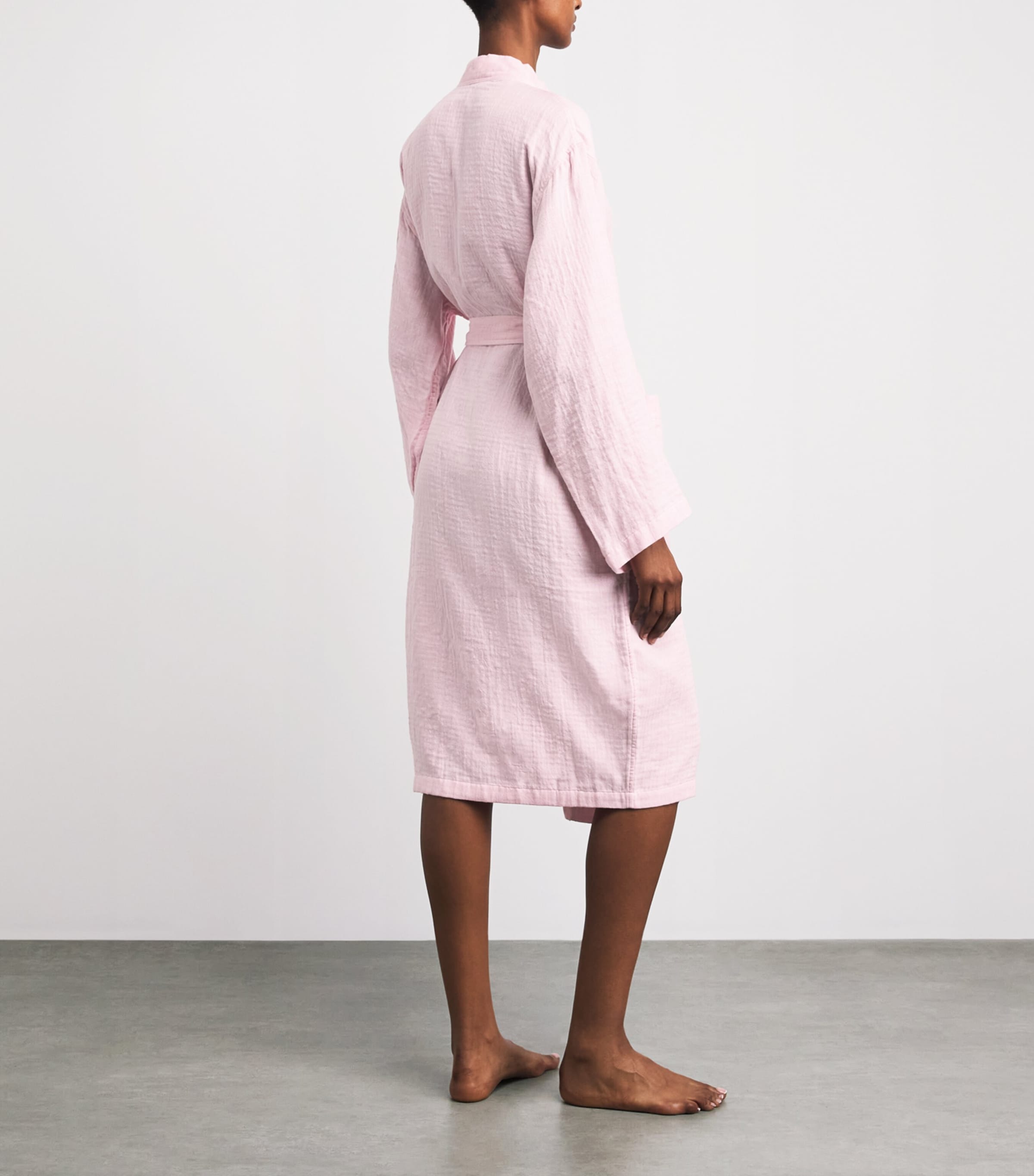 Uchino Cotton Marshmallow Gauze Robe (Small) Light Pink Image 4