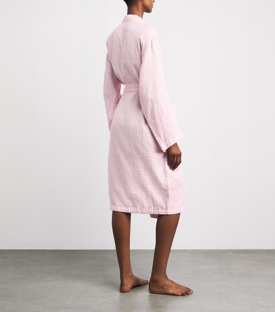 Uchino Cotton Marshmallow Gauze Robe (Small) Light Pink Image 4