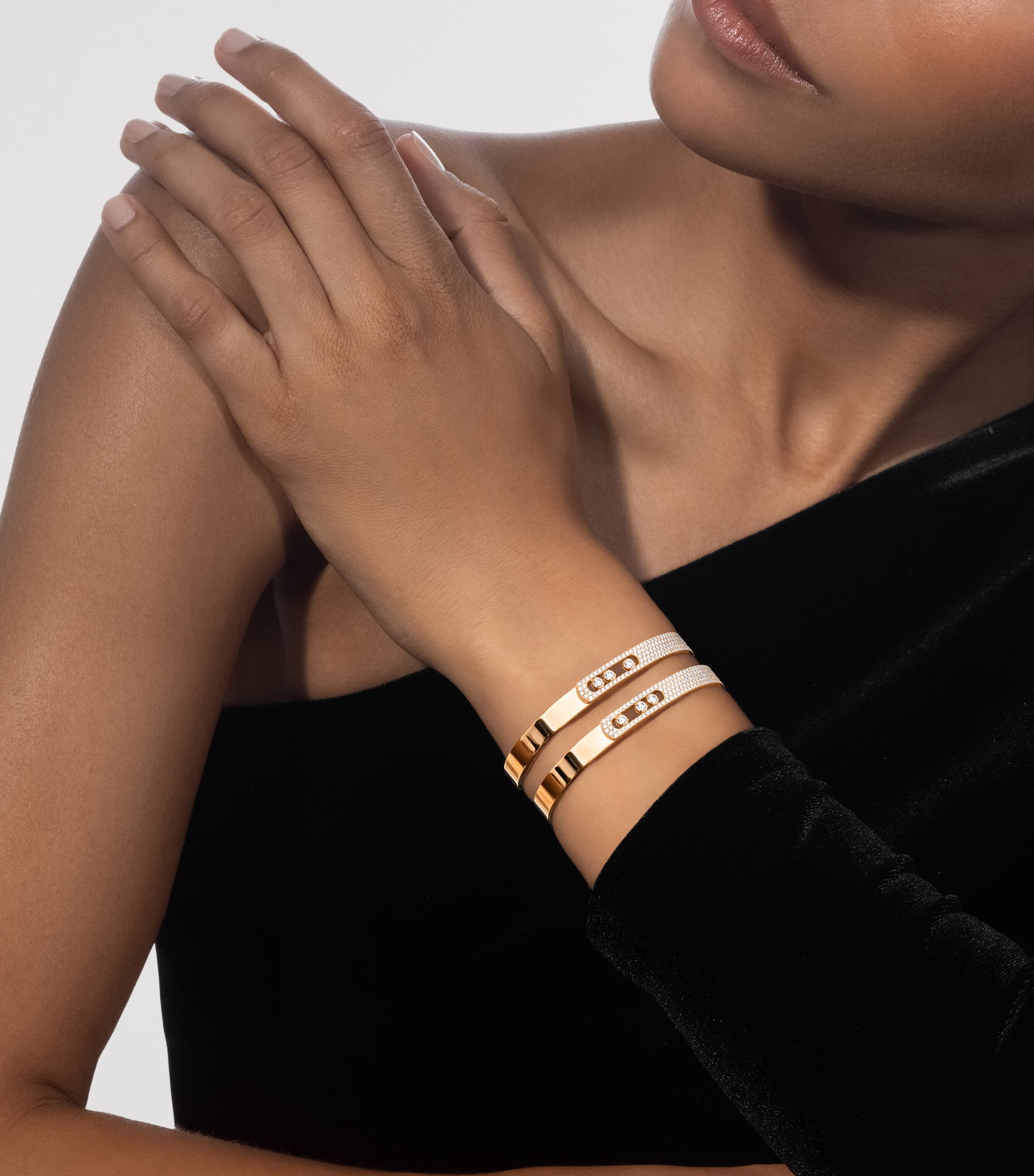 Messika Move Noa Yellow Gold and Diamond Pavé Bracelet (1.18ct) Yellow Gold Image 2