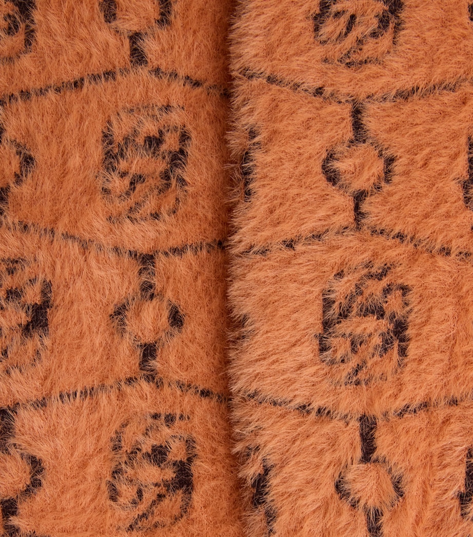 Drôle de Monsieur Mens Monogram Jacquard Polo Sweater Brown Image 6