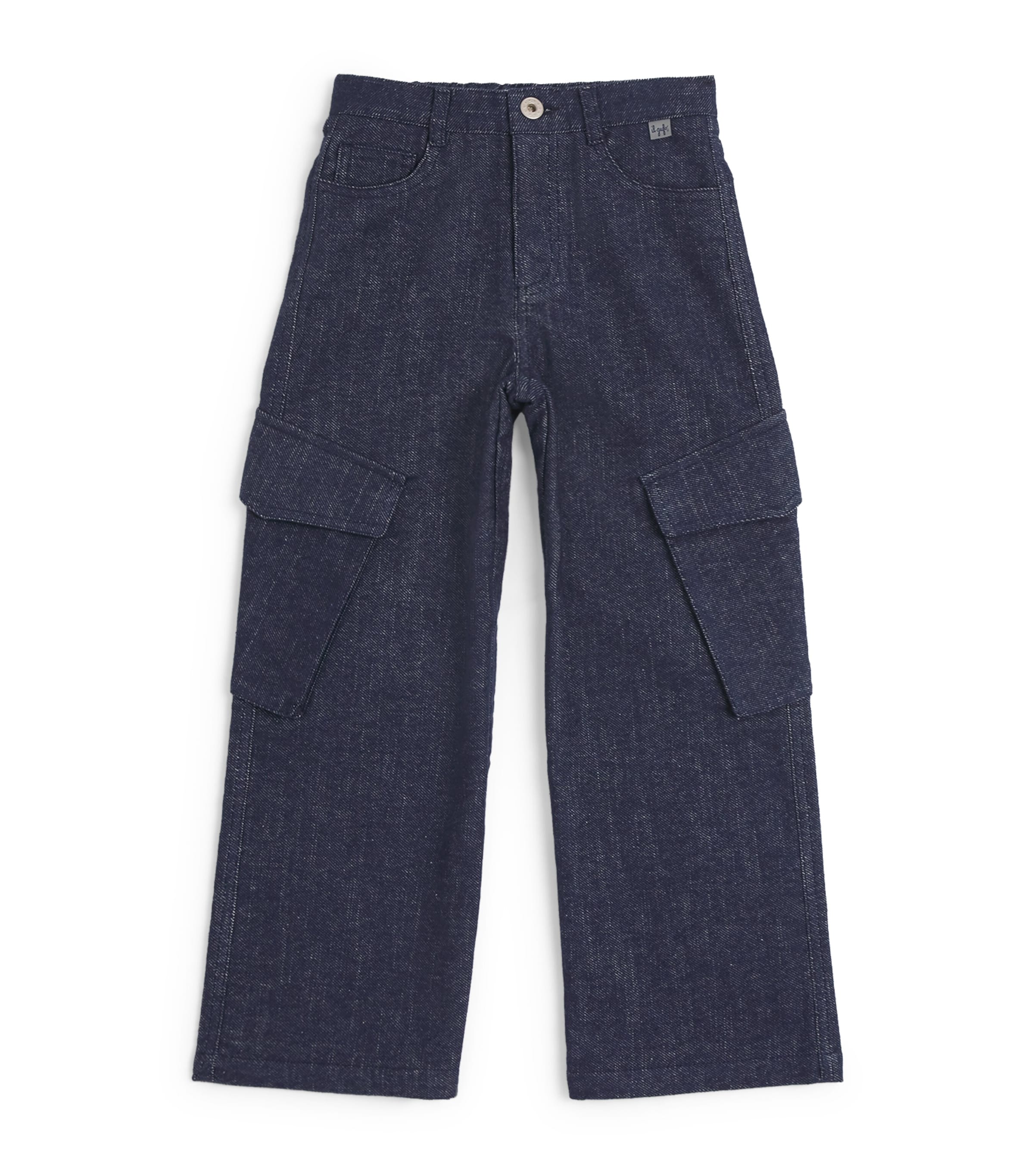 Cotton-Blend Cargo Trousers (2-14 Years) 495BLUE Image 1
