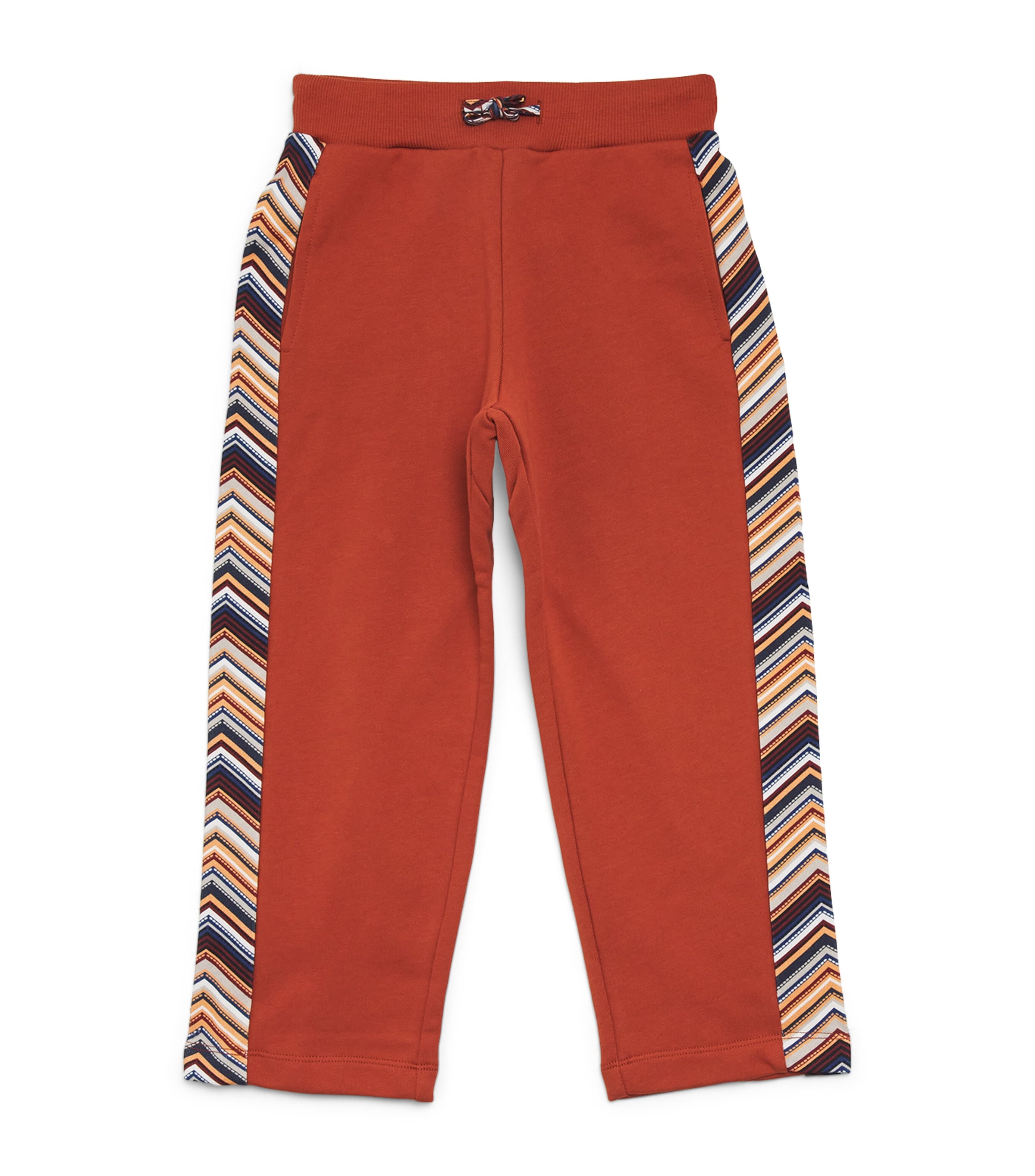 MISSONI COTTON ZIG-ZAG TRIM SWEATPANTS 