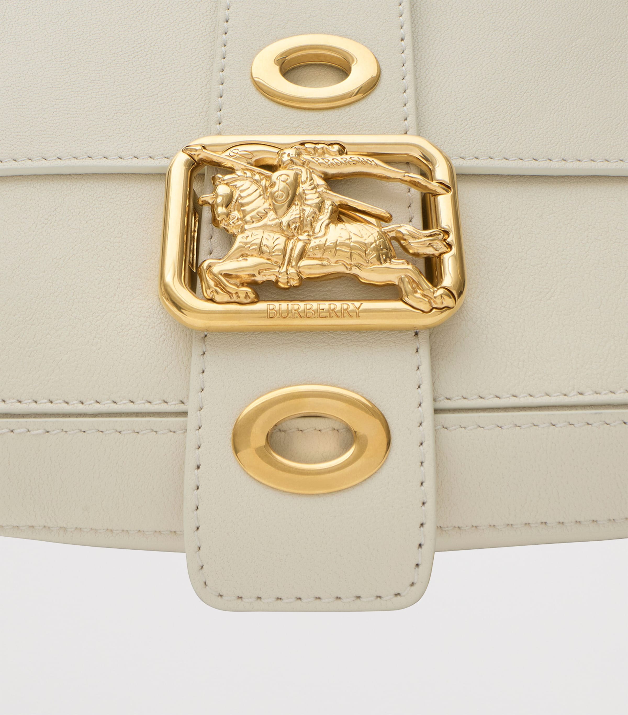 Burberry Ivory Small Leather Rider Bag | Harrods AU