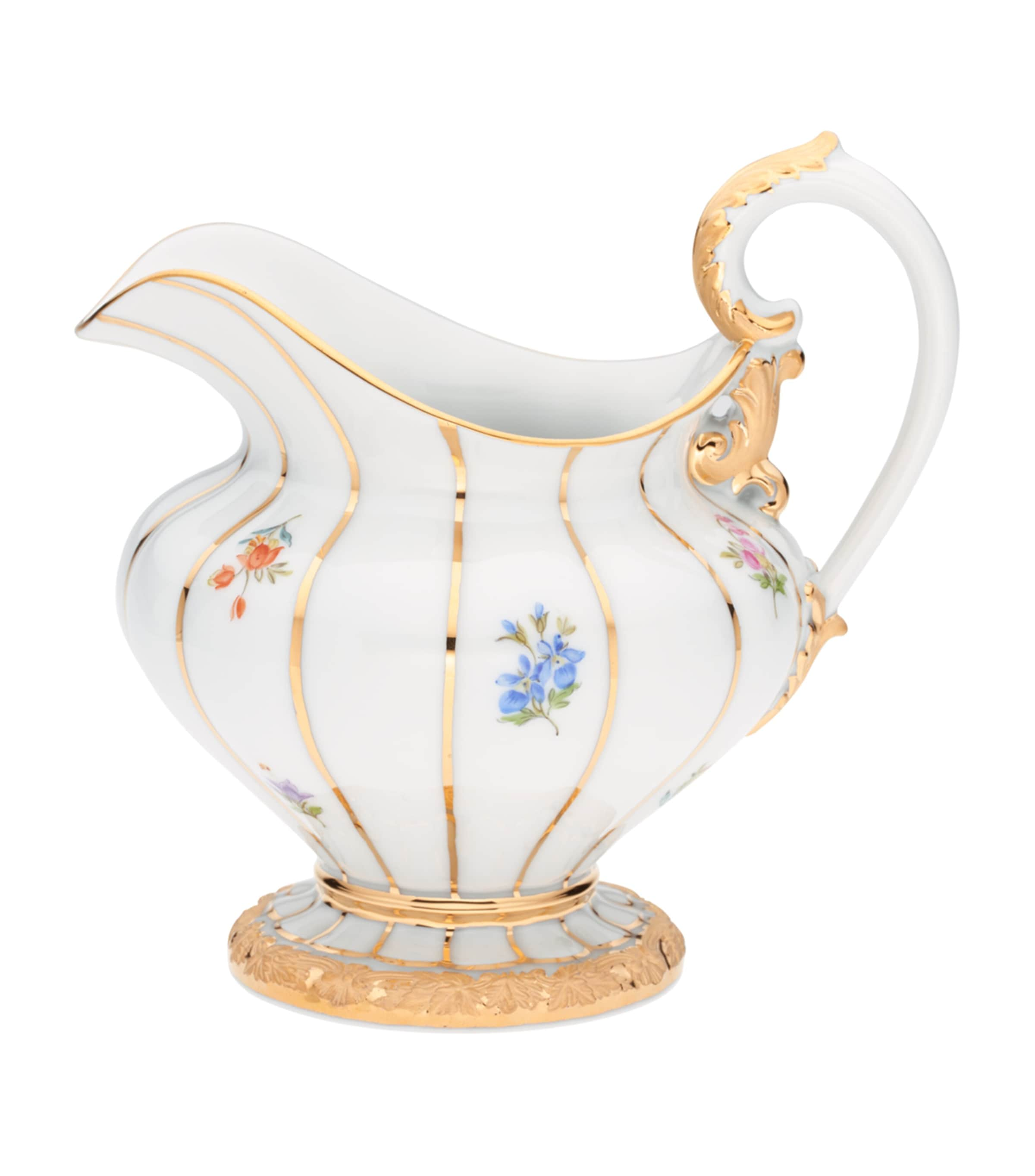 Meissen X-form Cream Jug In Gold