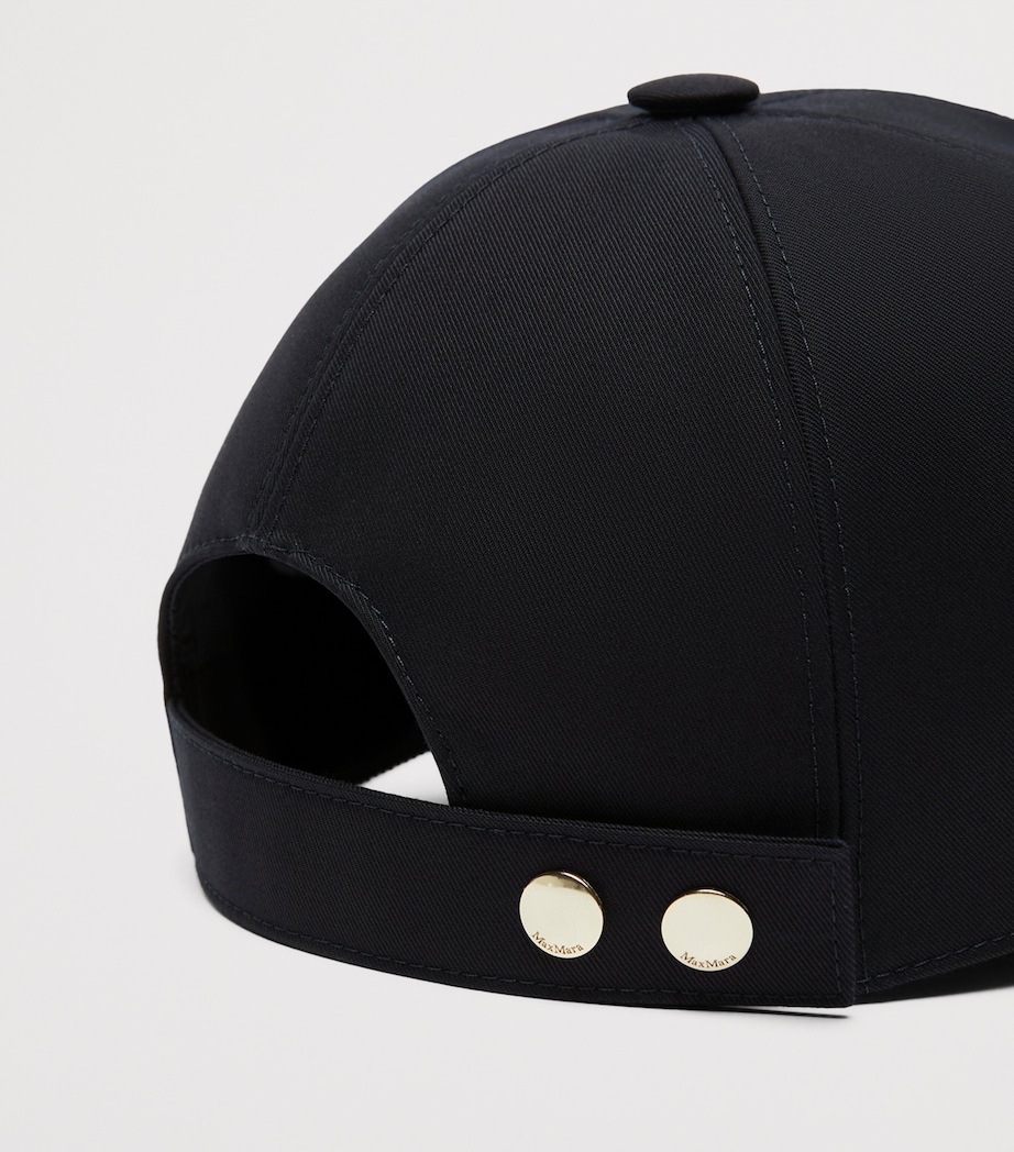 Max Mara Water-Repellent Monogram Baseball Cap Midnightblue Image 3
