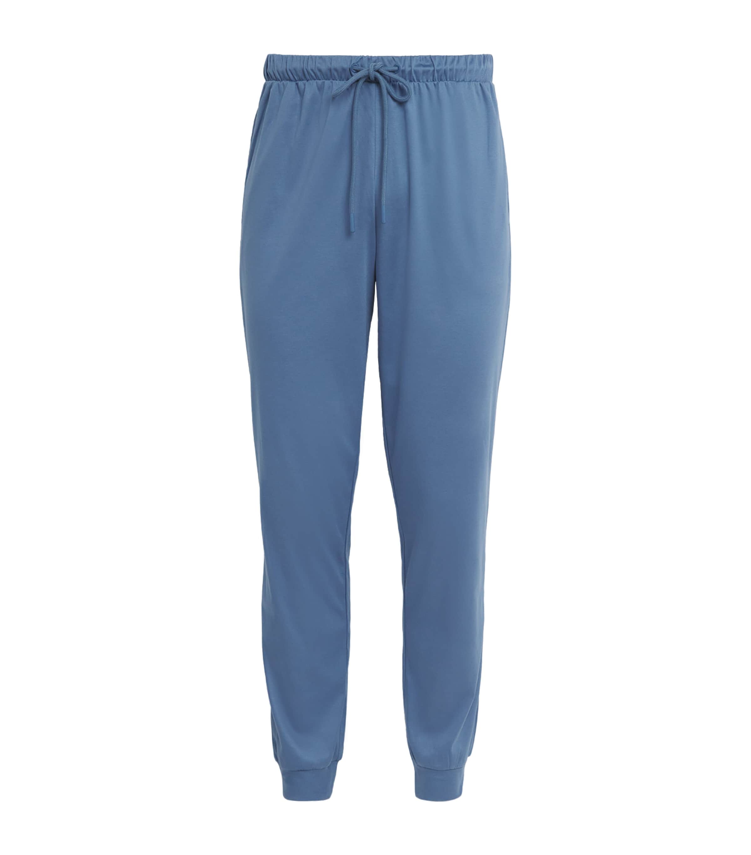 Zimmerli Mens 286 Sea Island Lounge Trousers Blue Horizon Image 1