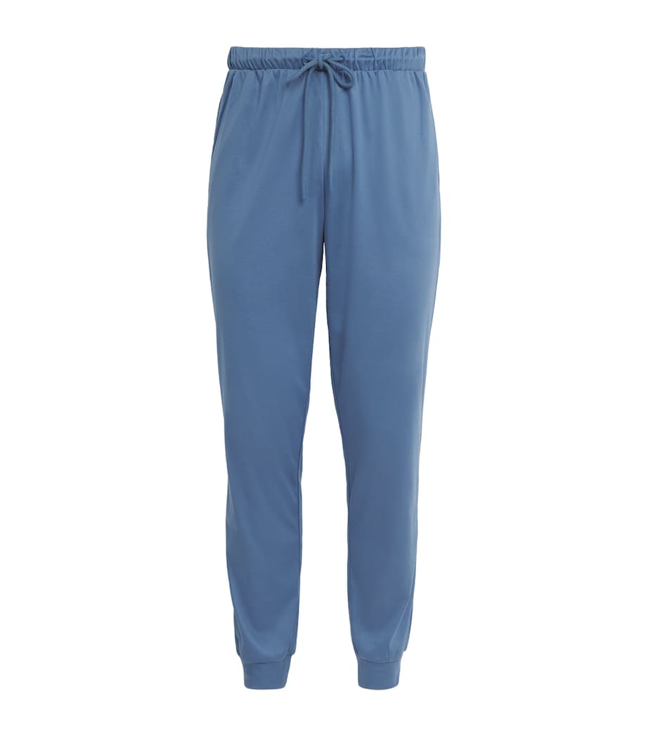 Zimmerli Mens 286 Sea Island Lounge Trousers Blue Horizon Image 1