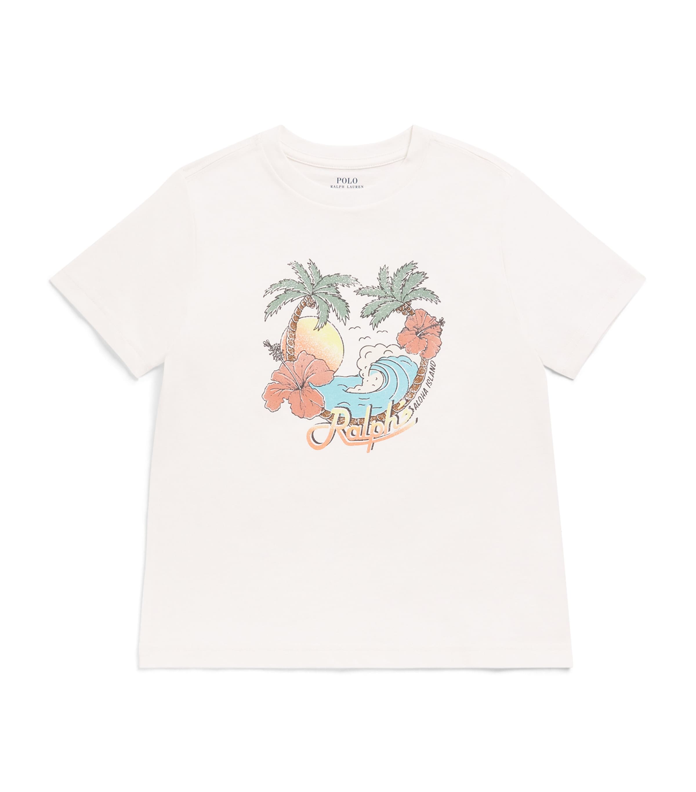 Ralph Lauren Kids Cotton Graphic T-Shirt (2-7 Years) White Image 1