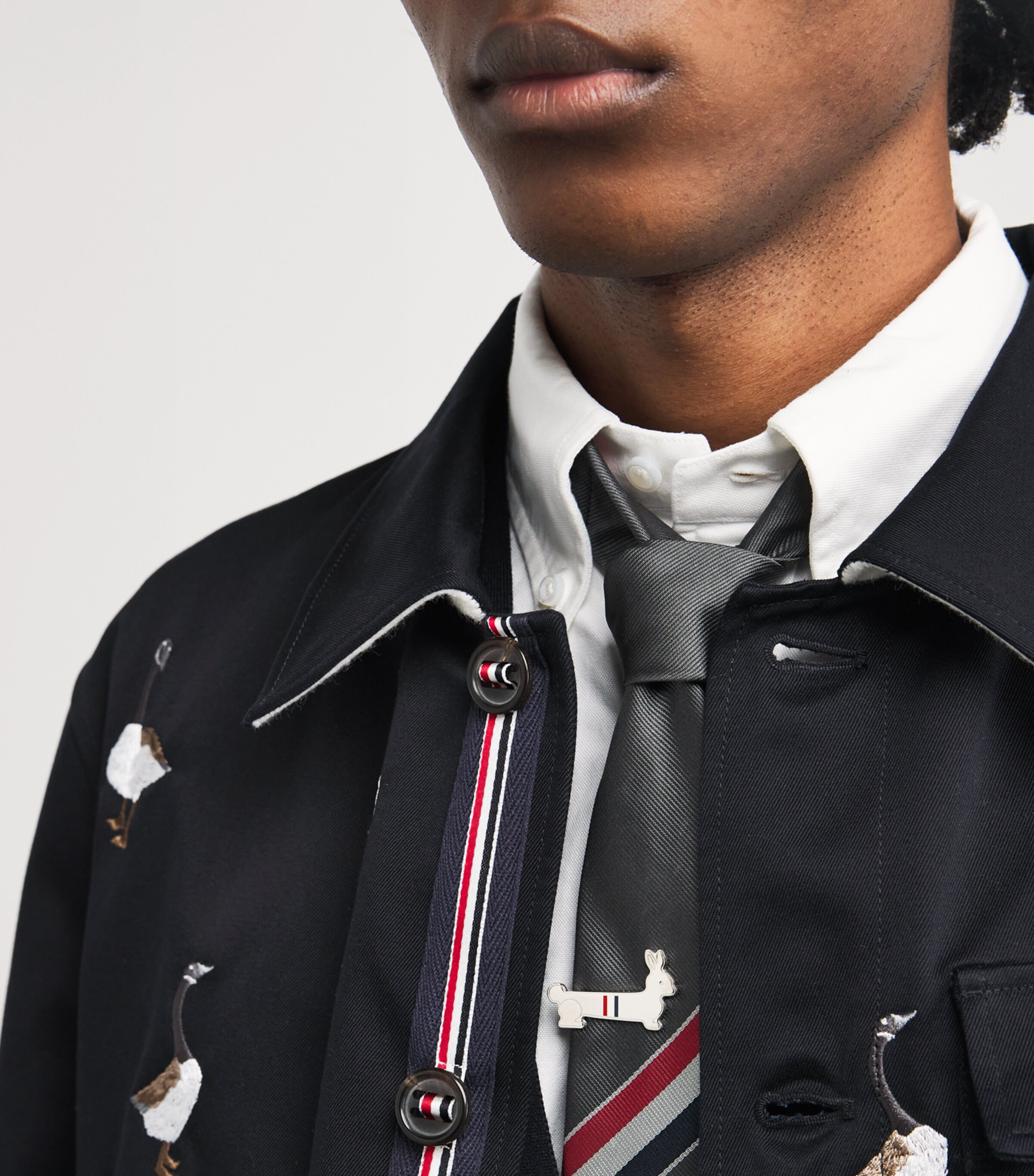 Thom Browne Sterling Silver Rabbit Tie Bar Silver Image 2