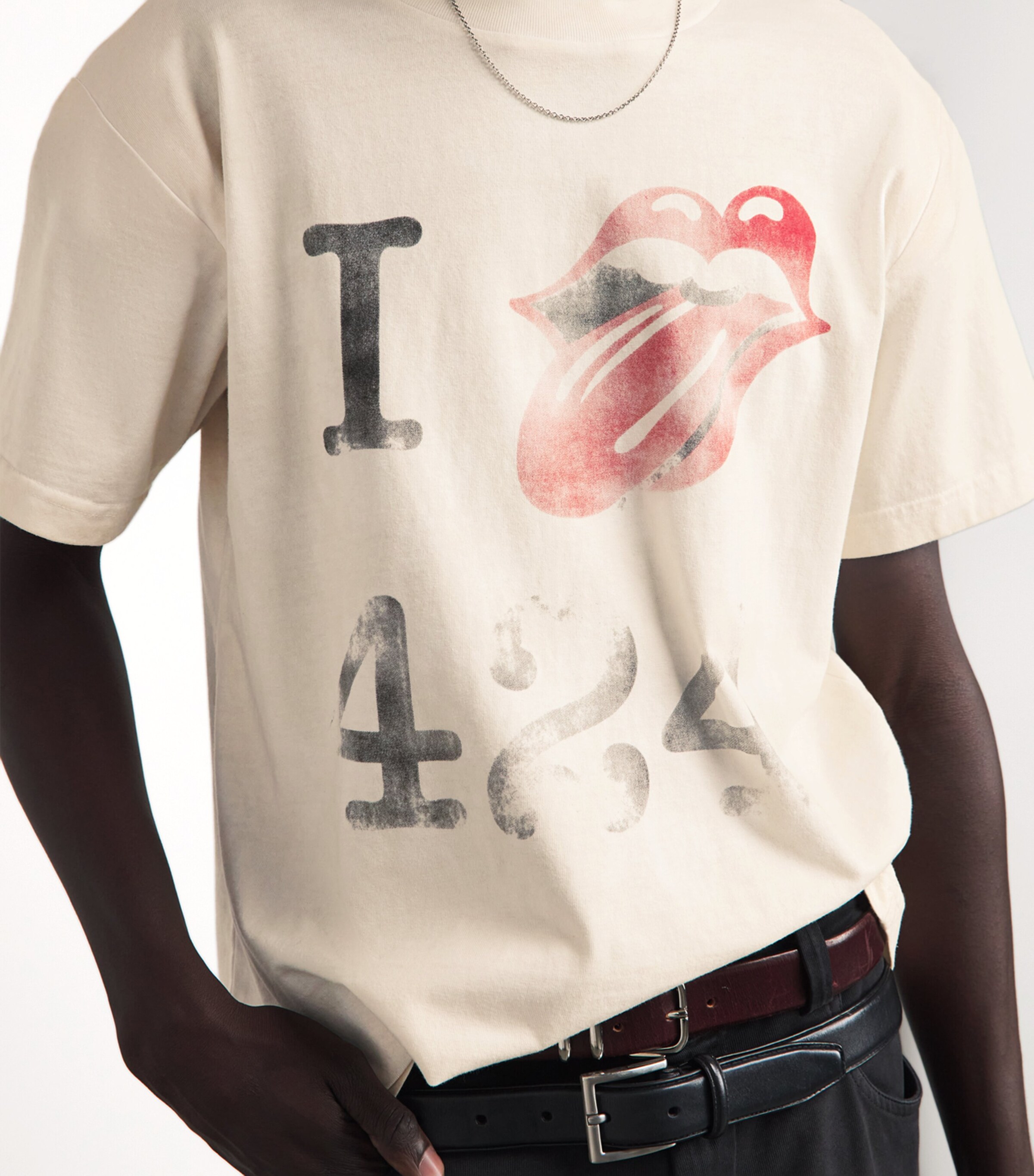 424 Mens Cotton I Love 424 T-Shirt Salt Wht Image 3
