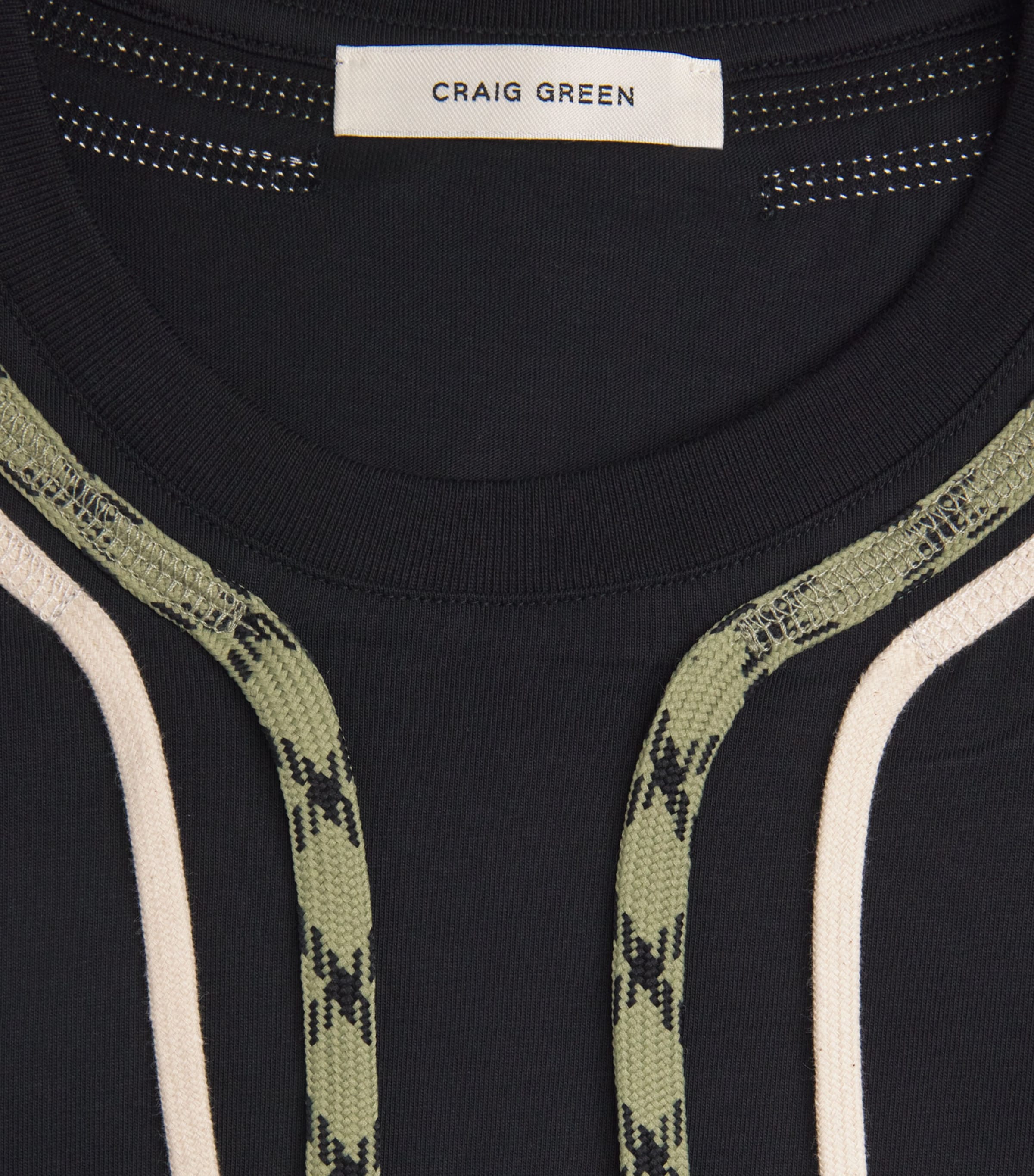 Cotton Trek-Lace T-Shirt BLACK Image 5