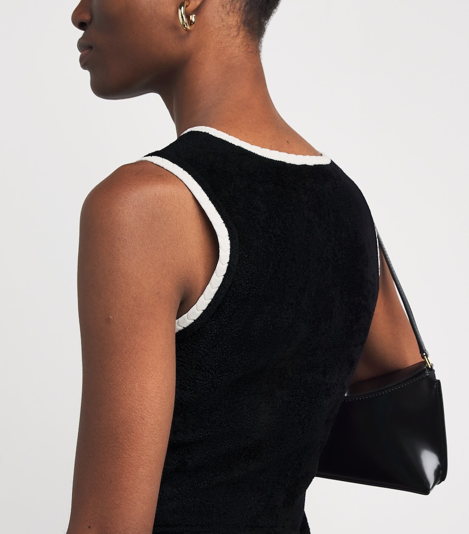 Velvet Knit Mini Dress BLACK Image 6