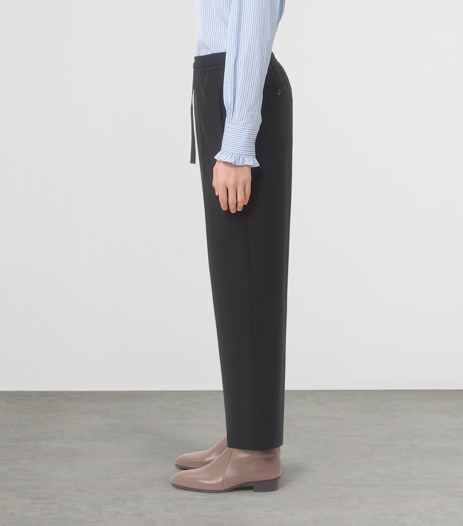 Virgin Wool Drawstring Trousers 0NO Image 3