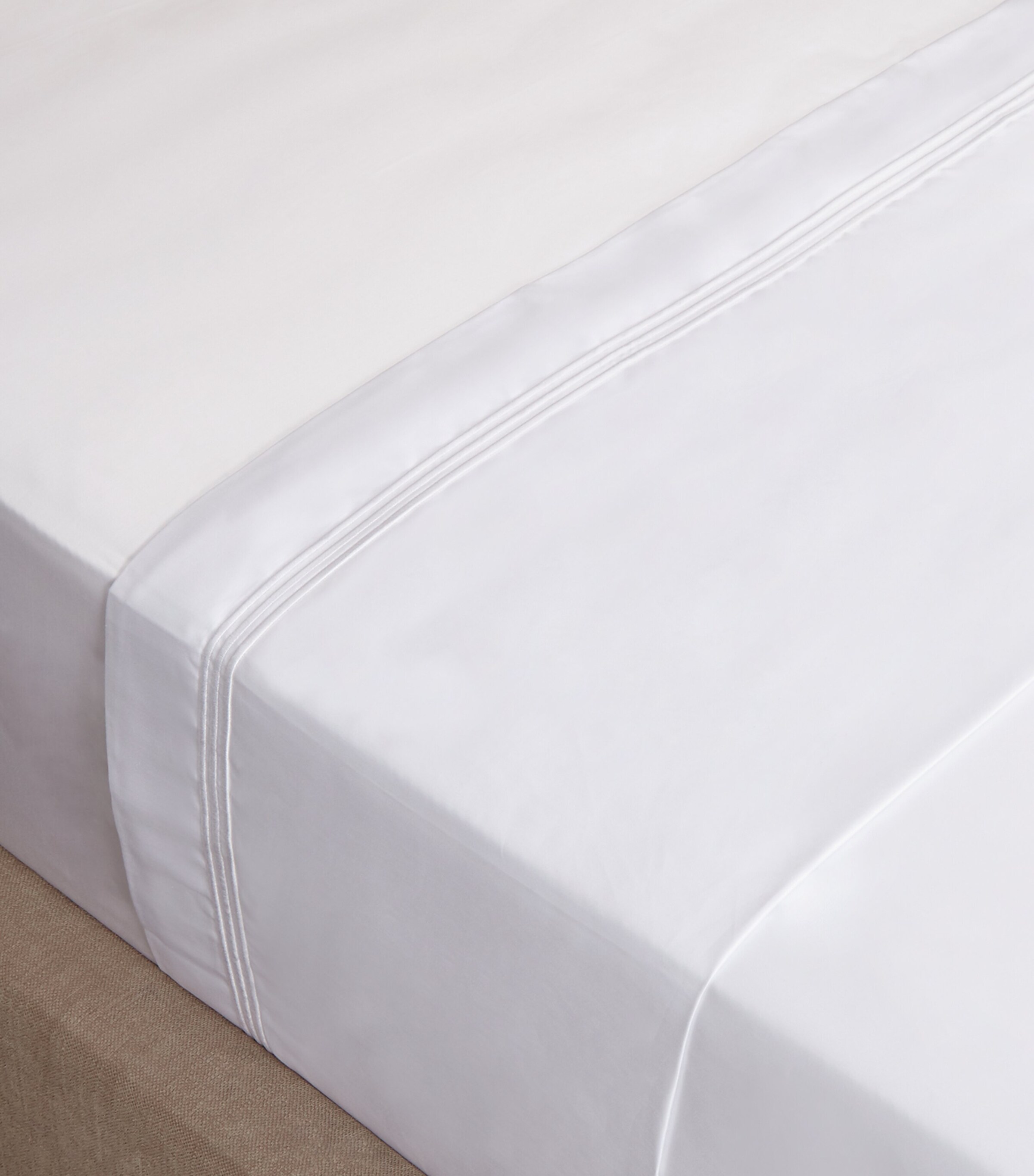 Peter Reed Lancaster Single Flat Sheet (180cm x 275cm) White Image 4