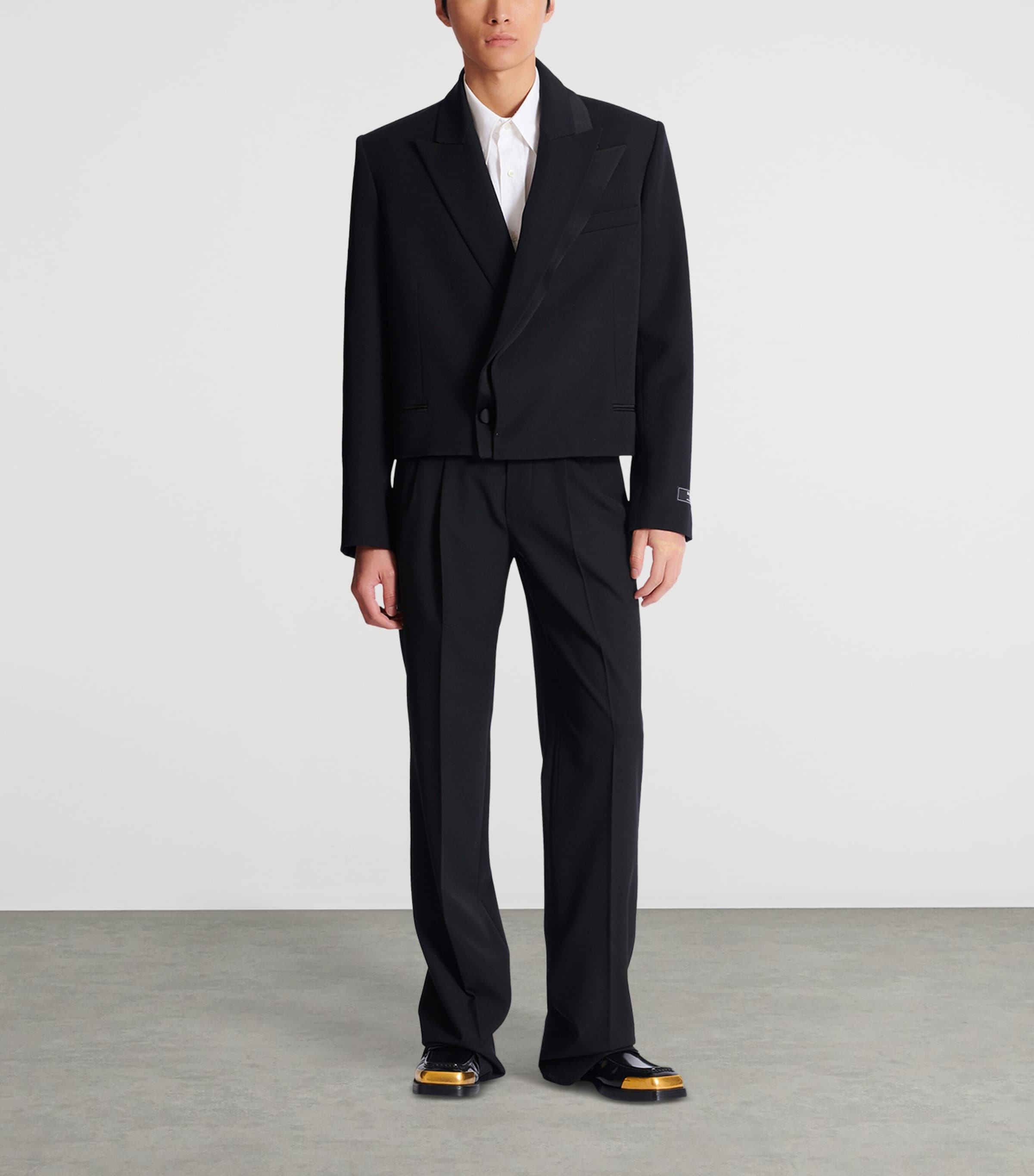 Cropped Wool Blazer EAP NOIR/NOIR Image 3