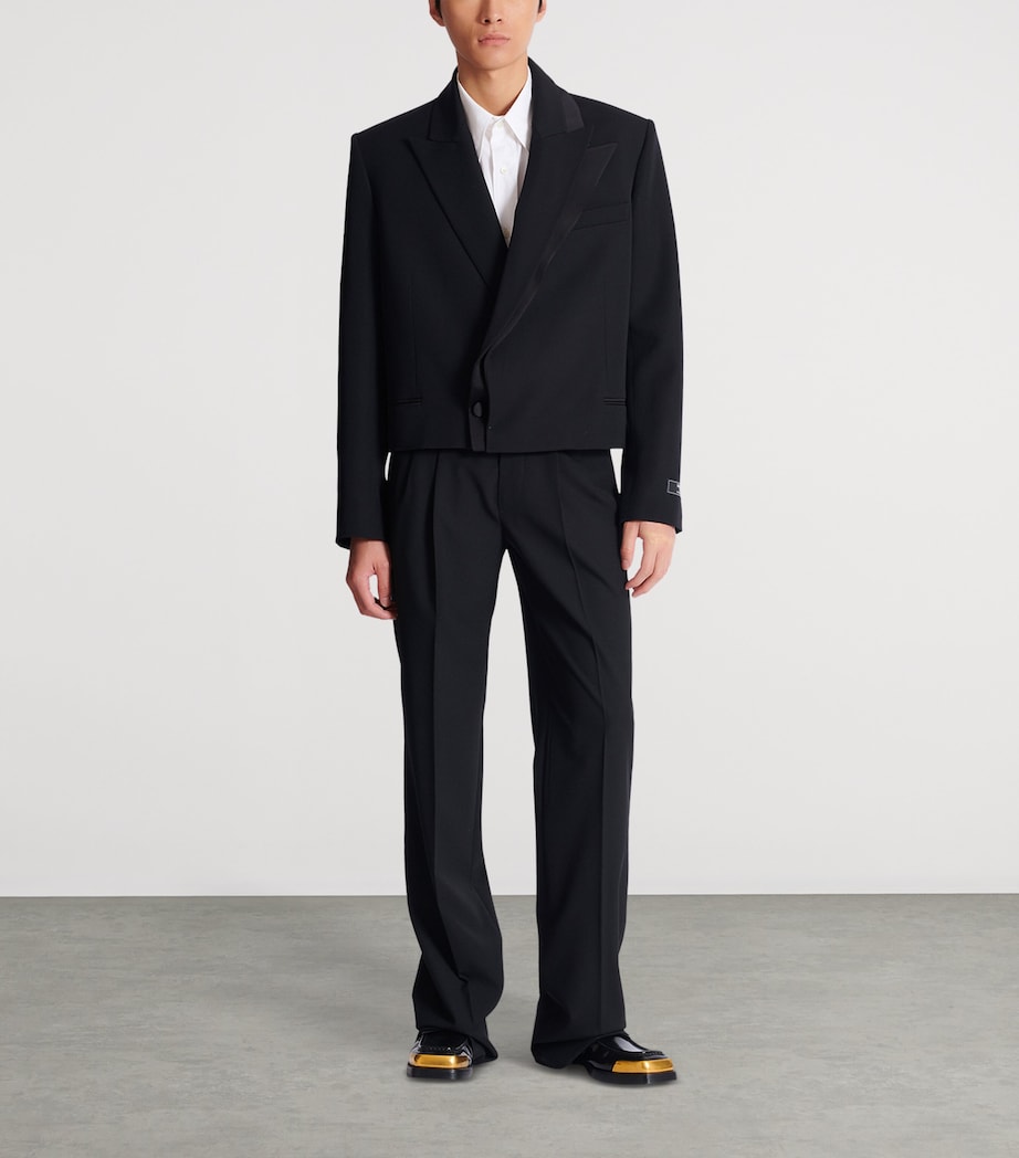 Cropped Wool Blazer EAP NOIR/NOIR Image 3