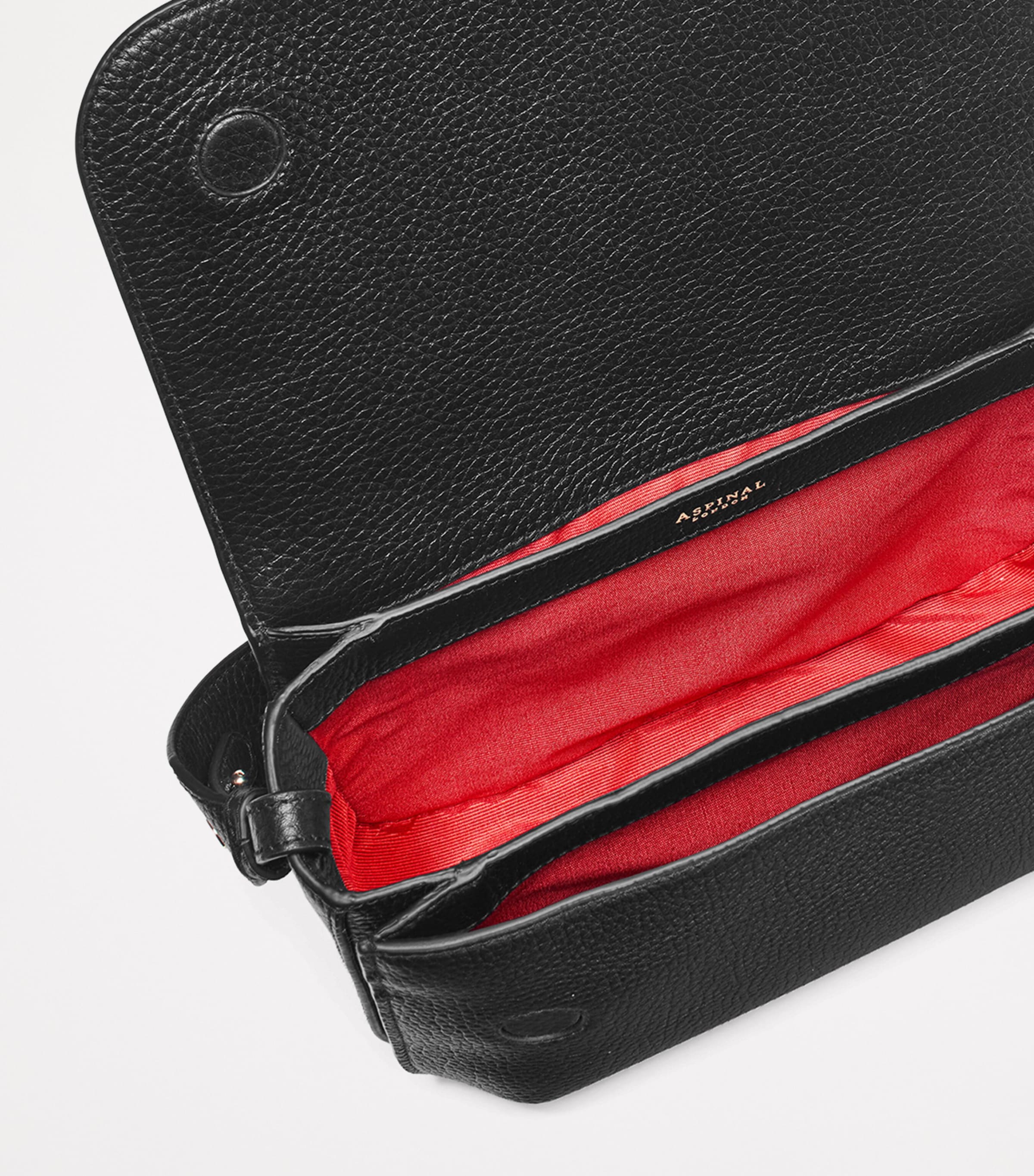 Leather Ella Grande Cross-Body Bag BLACK Image 9