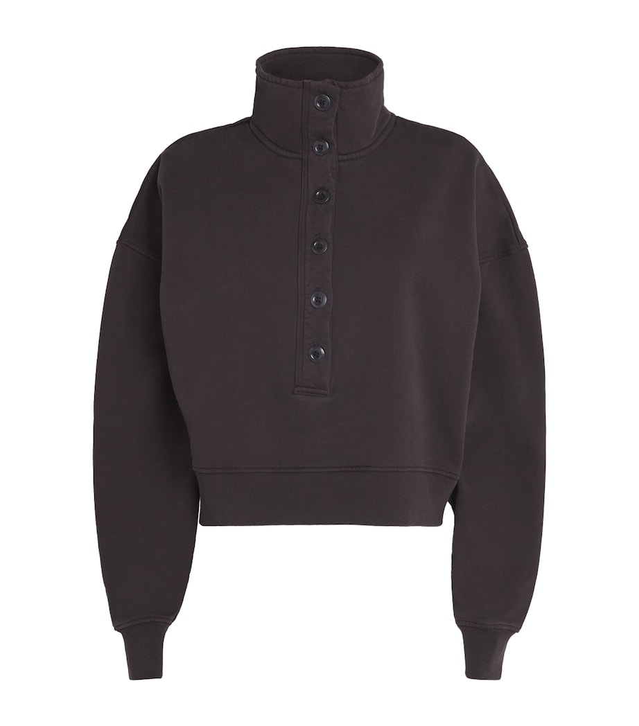 Cotton Funnel-Neck Mirelle Sweatshirt CHOCOLATE Image 1