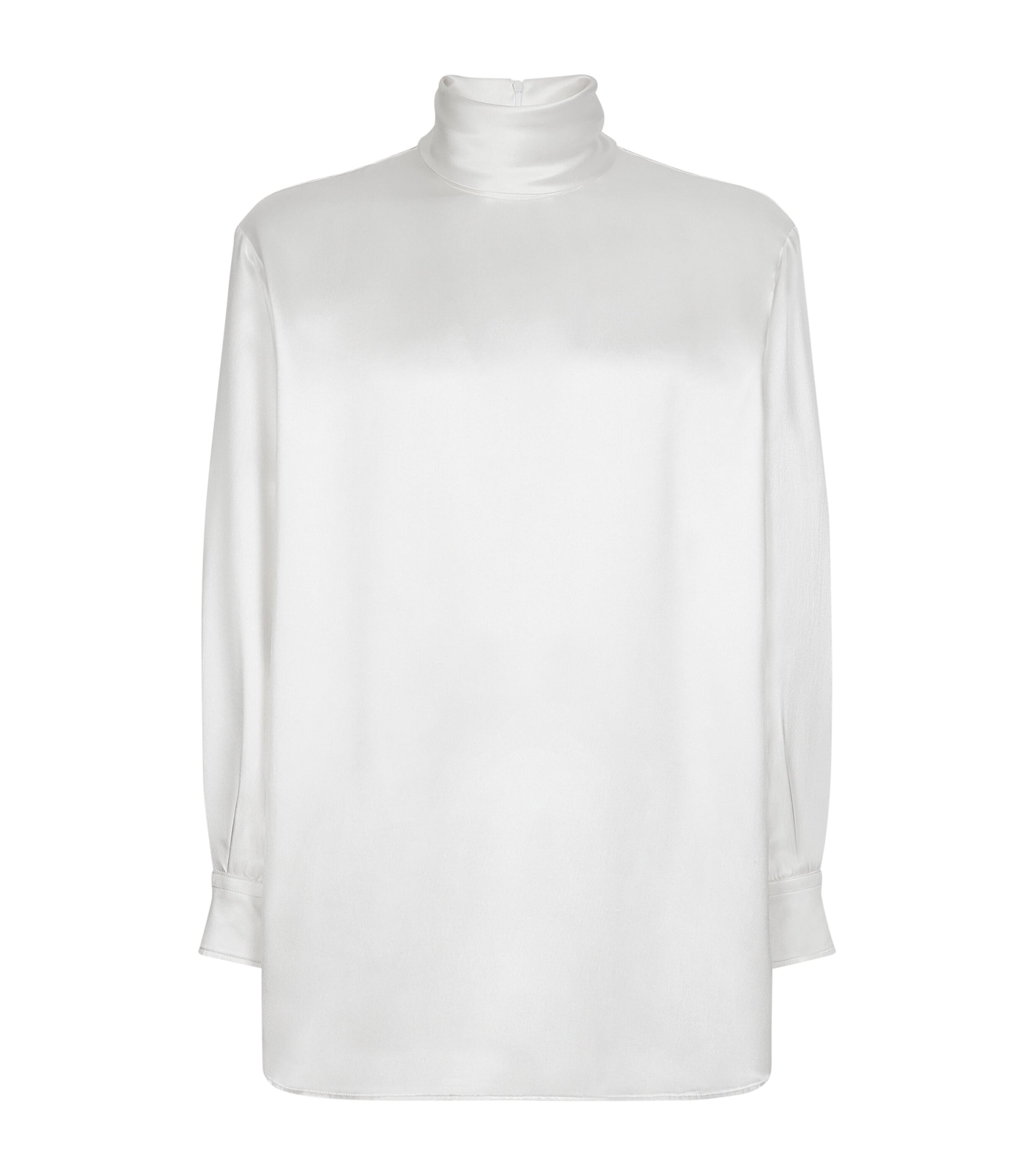 Dolce & Gabbana Dolce&gabbana White Silk Turtleneck