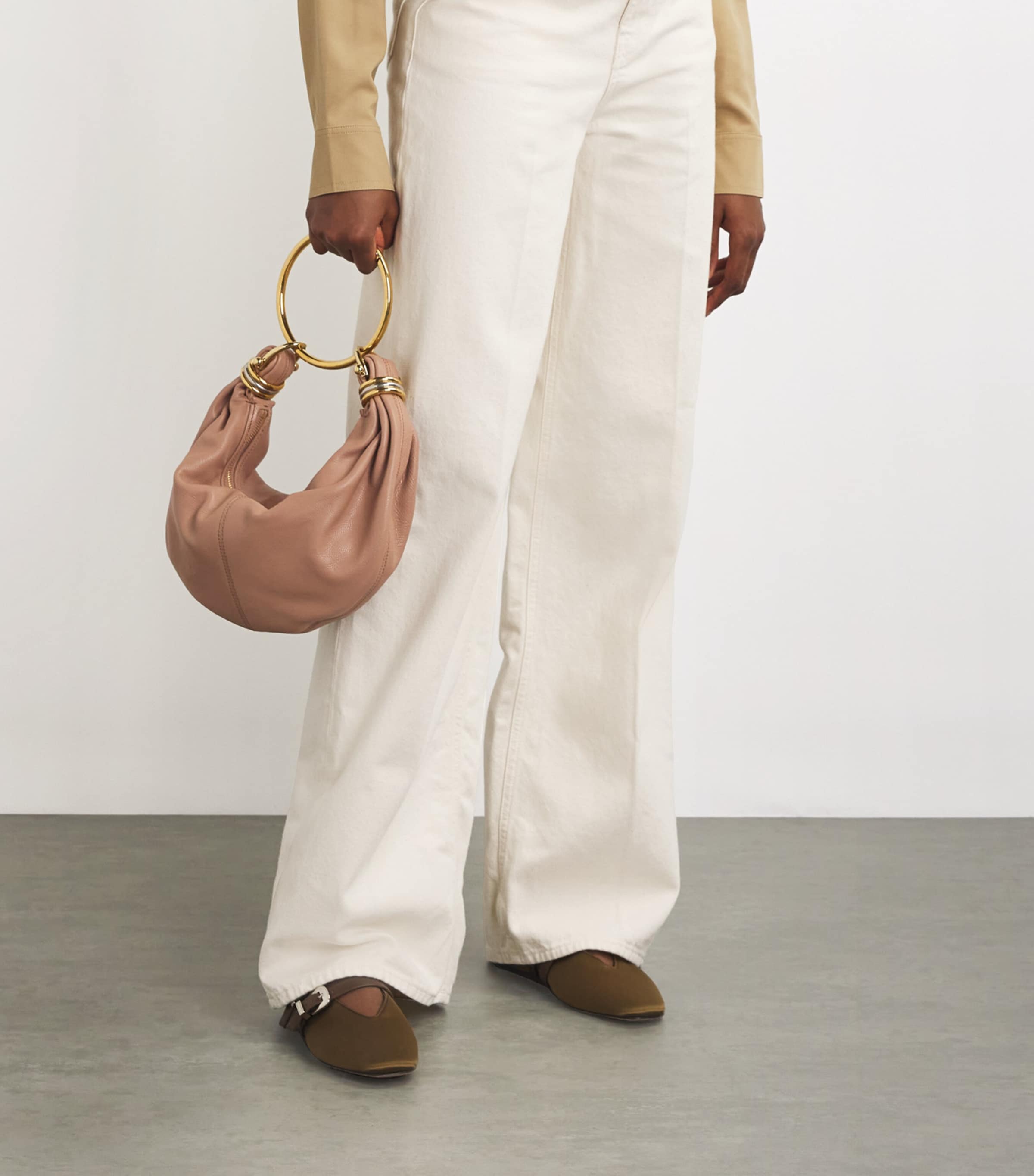 Small Leather Bracelet Top-Handle Bag WOODROSE Image 5