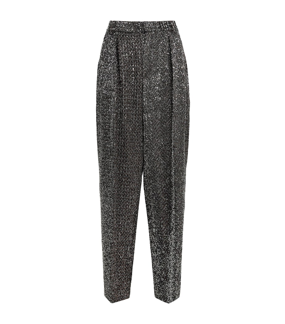 Missoni Womens Metallic Straight Trousers Blk/rst/slvr Image 1