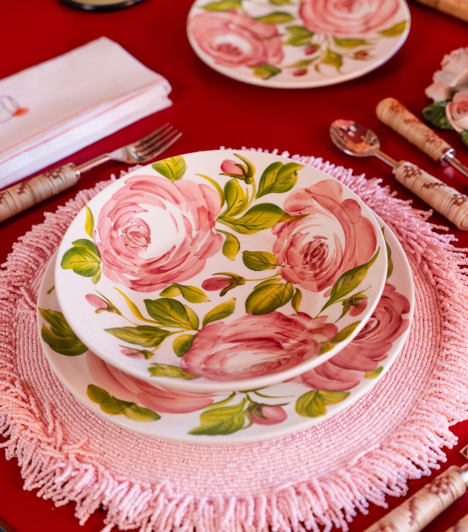Les-Ottomans Ceramic The Roses Bowl (23cm) Pink Image 3