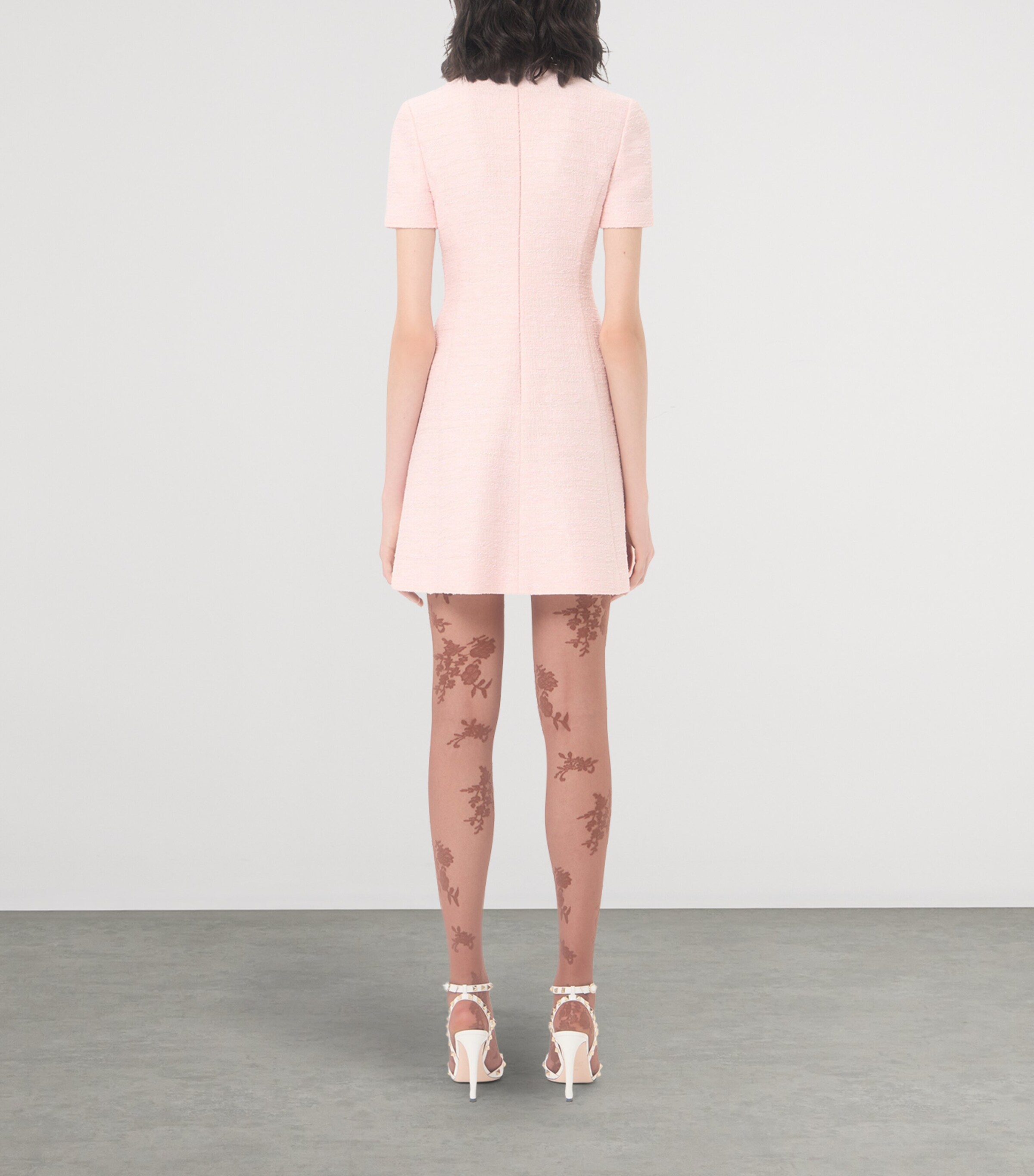 Valentino Womens Tweed Embellished Mini Dress Image 5