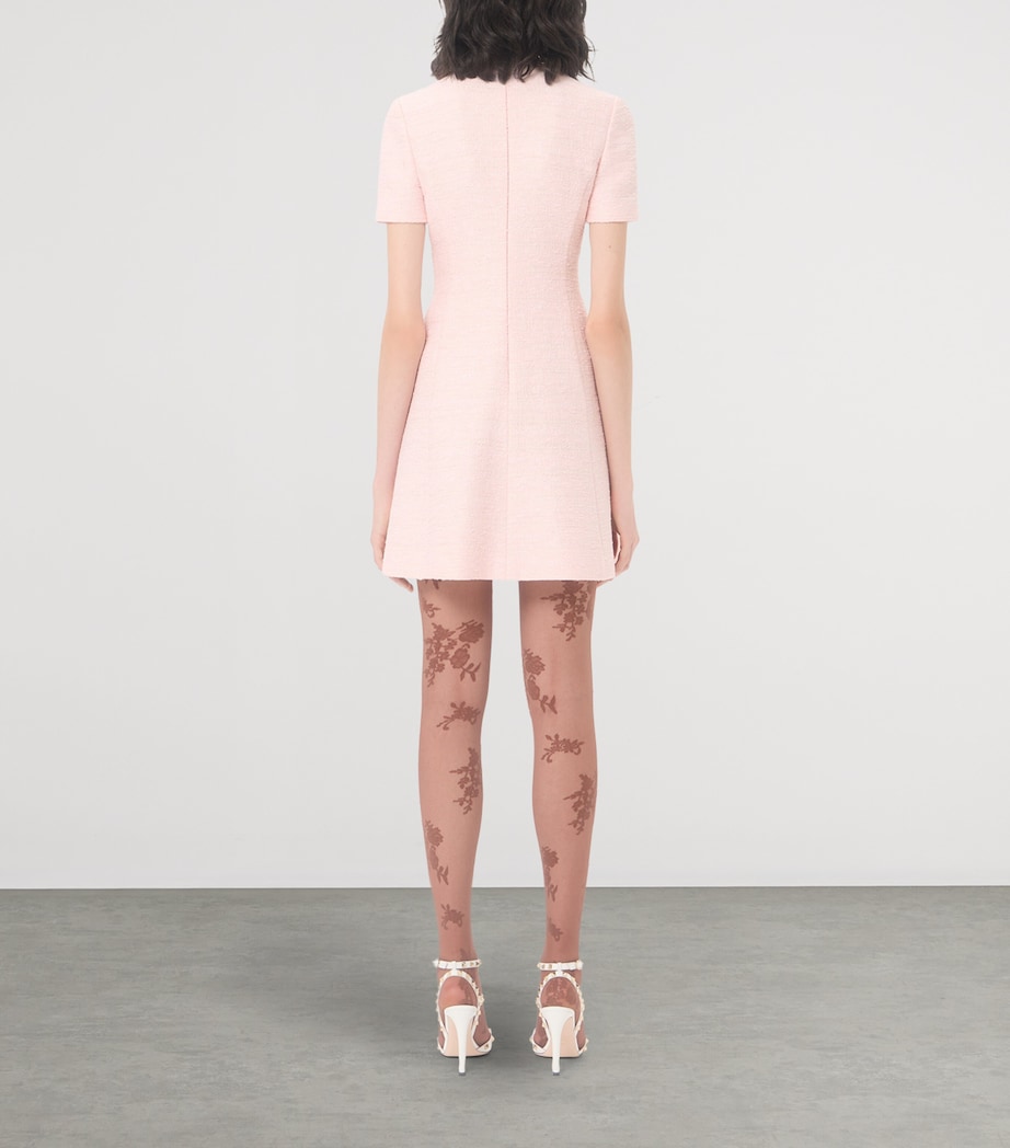 Valentino Womens Tweed Embellished Mini Dress Image 5