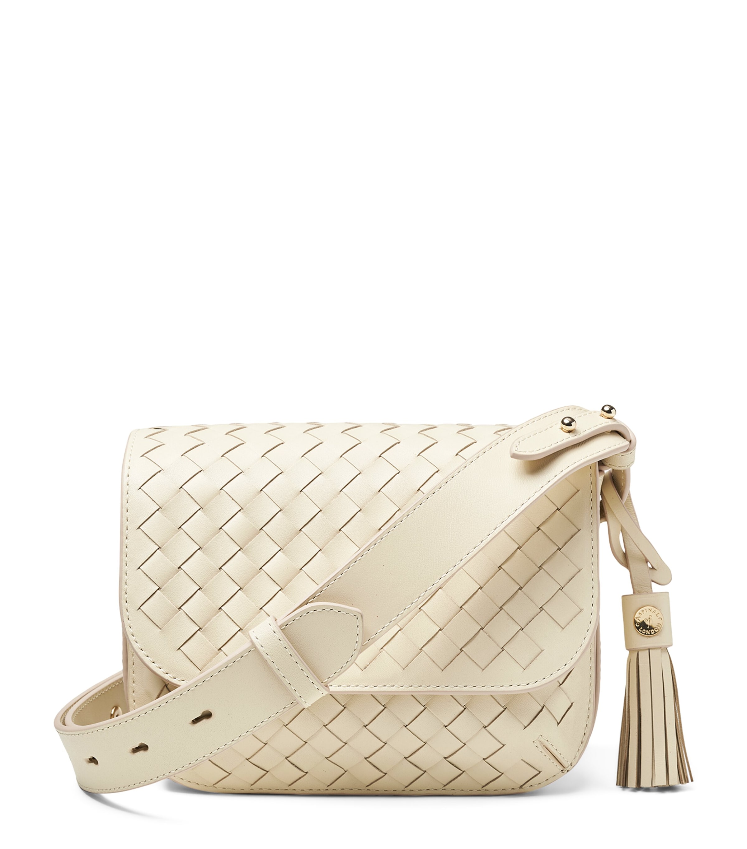 Aspinal Of London Woven Leather Ella Cross-body Bag In Neutral