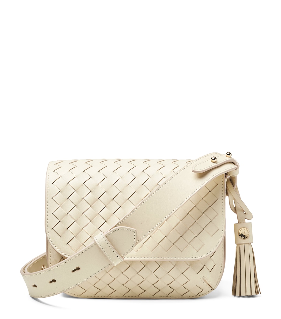 Woven Leather Ella Cross-Body Bag IVORY Image 1