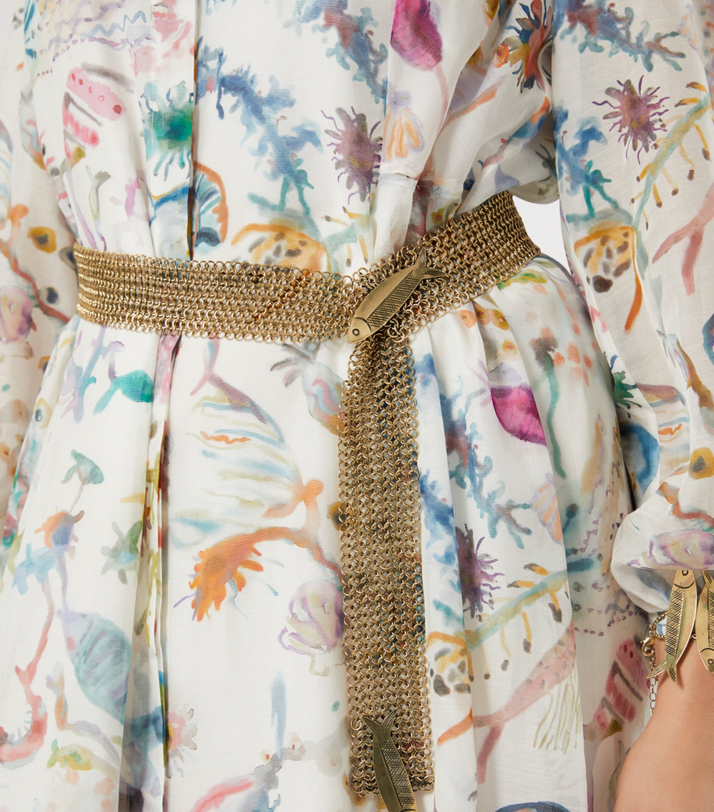 Marina Rinaldi Chain Fish-Detail Belt Gold Image 3