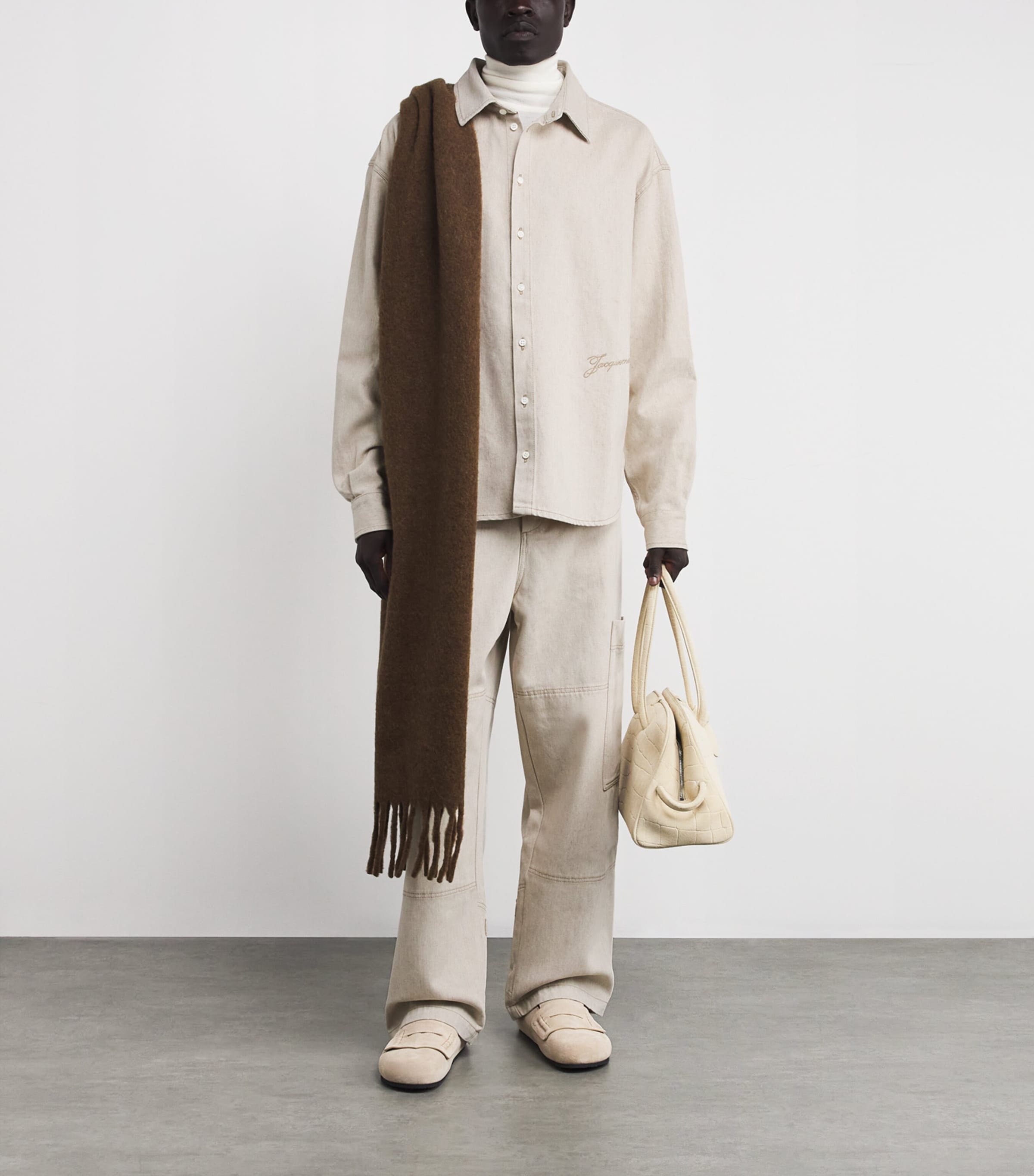 Denim Simon Shirt 130-LIGHT BEIGE Image 2