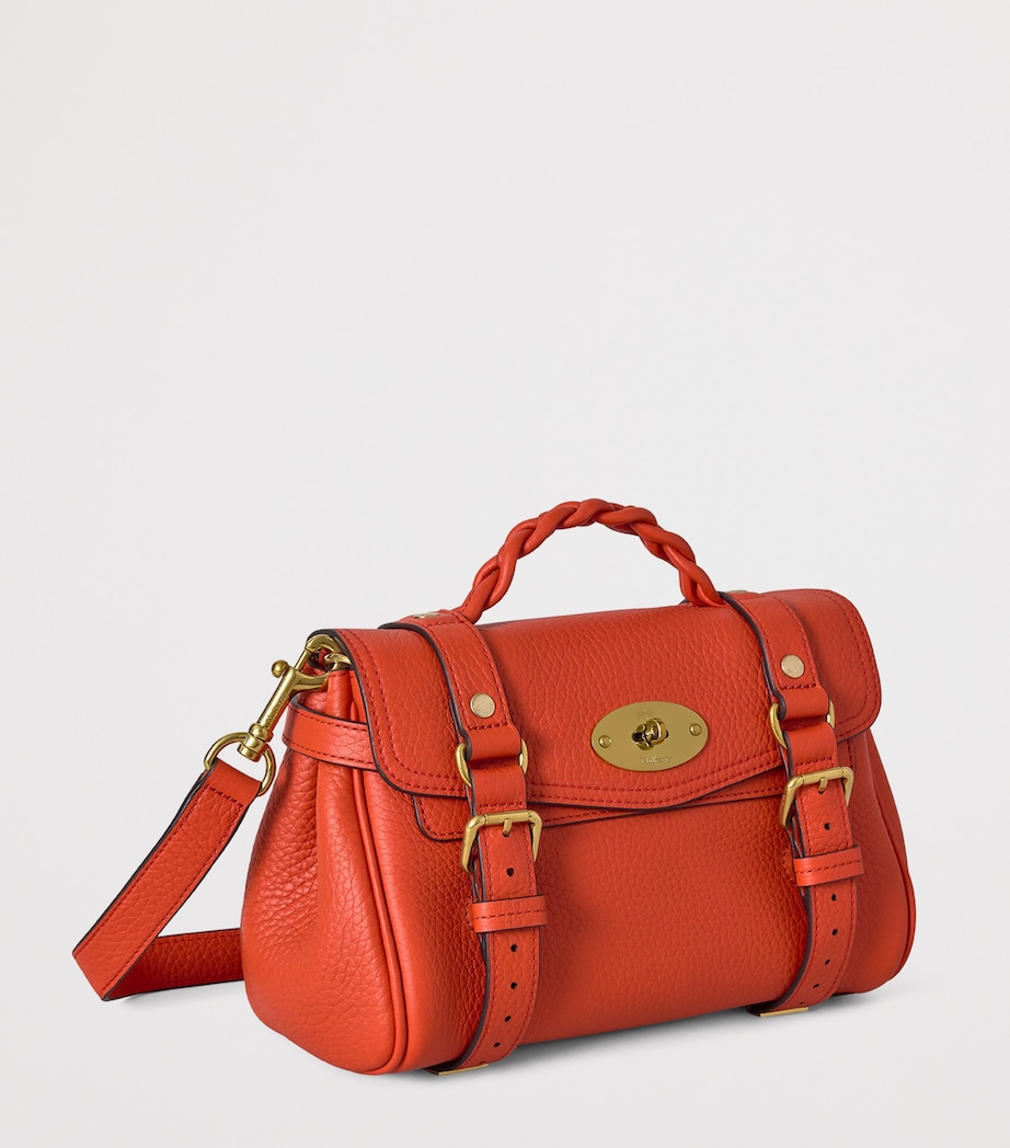 Mulberry Leather Alexa Cross-Body Bag Coral Orange Image 3