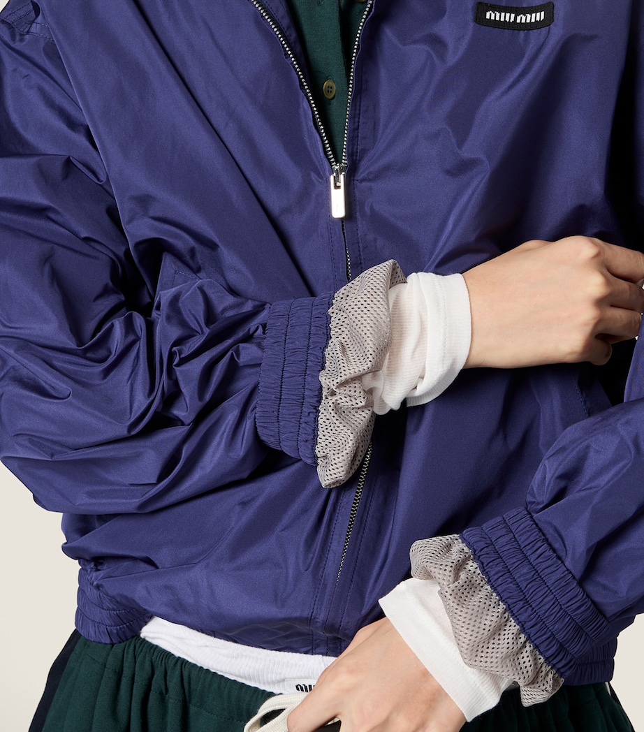Miu Miu Womens Technical Jacket Blue Image 6