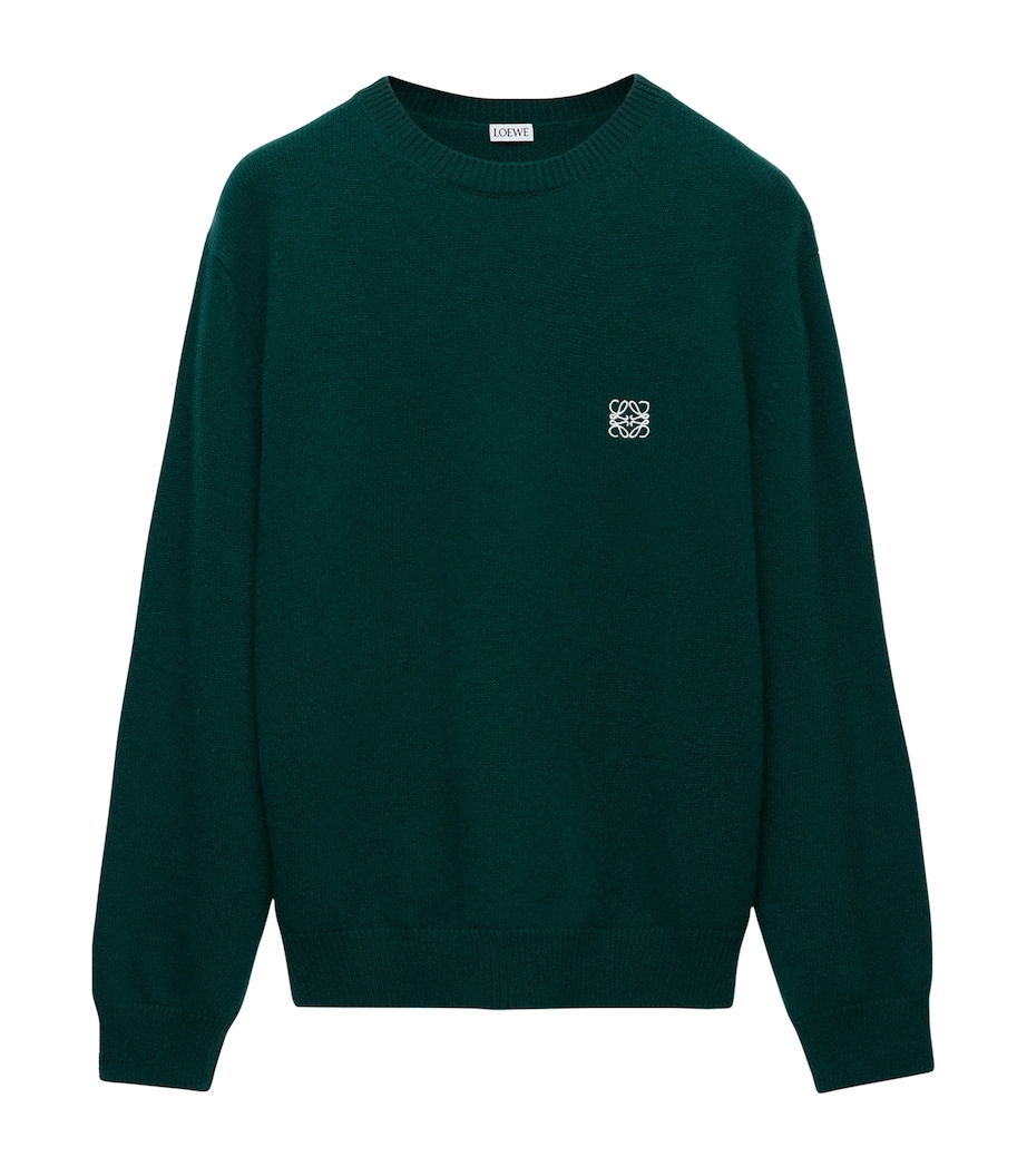 Wool Anagram Sweater GREEN Image 1