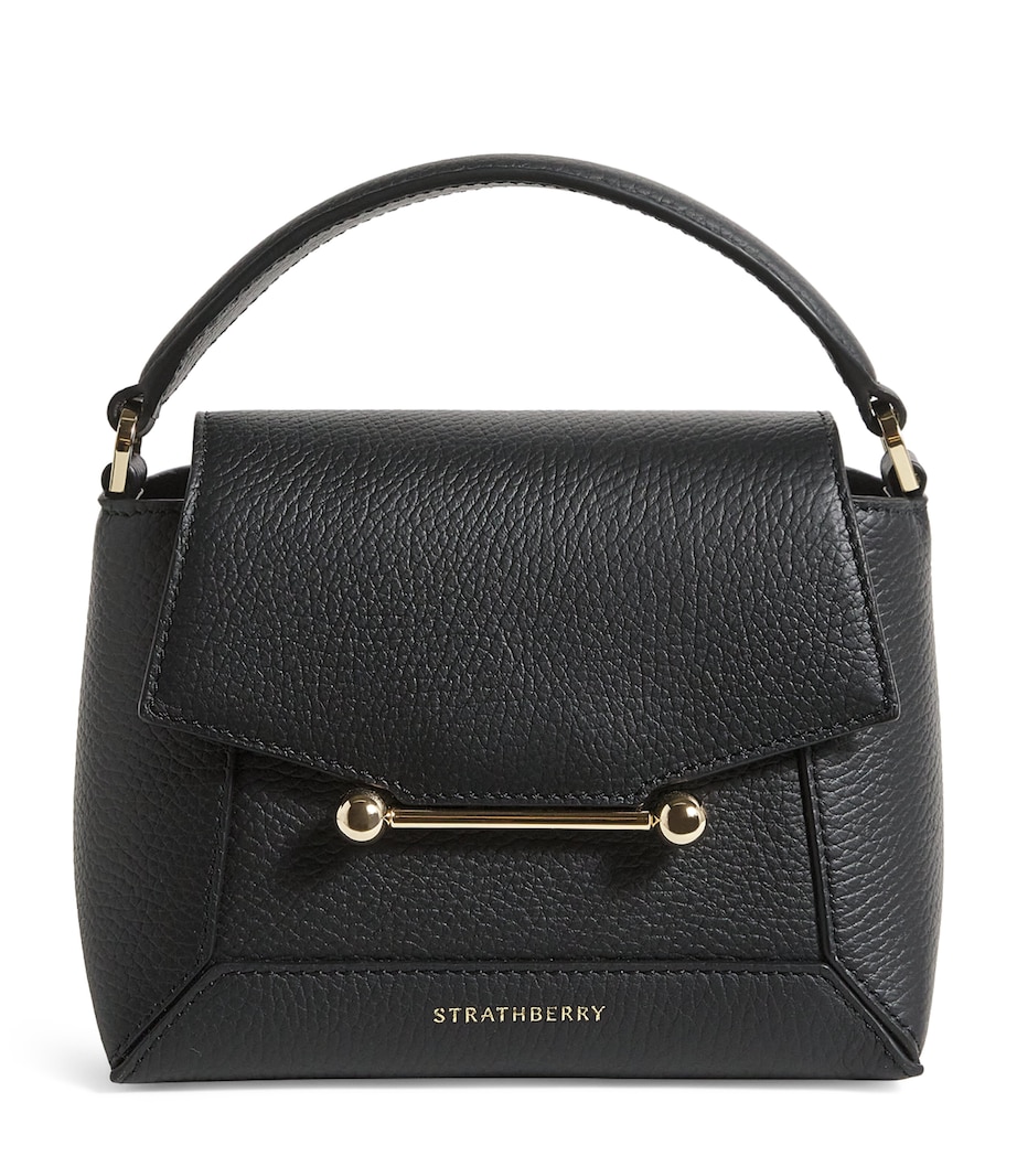 Nano Leather Mosaic Top-Handle Bag BLACK Image 1