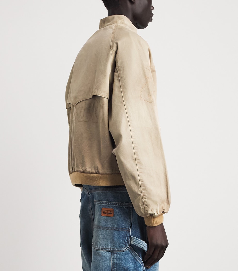 Cherry Los Angeles Mens Sun-Faded Championship Bomber Jacket Desert Tan Image 5