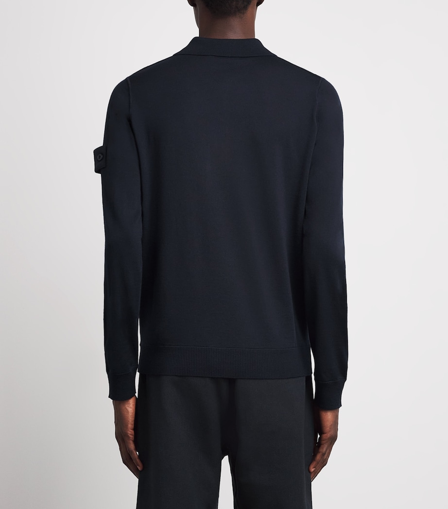 Stone Island Mens Virgin Wool Ghost Polo Sweater Image 5