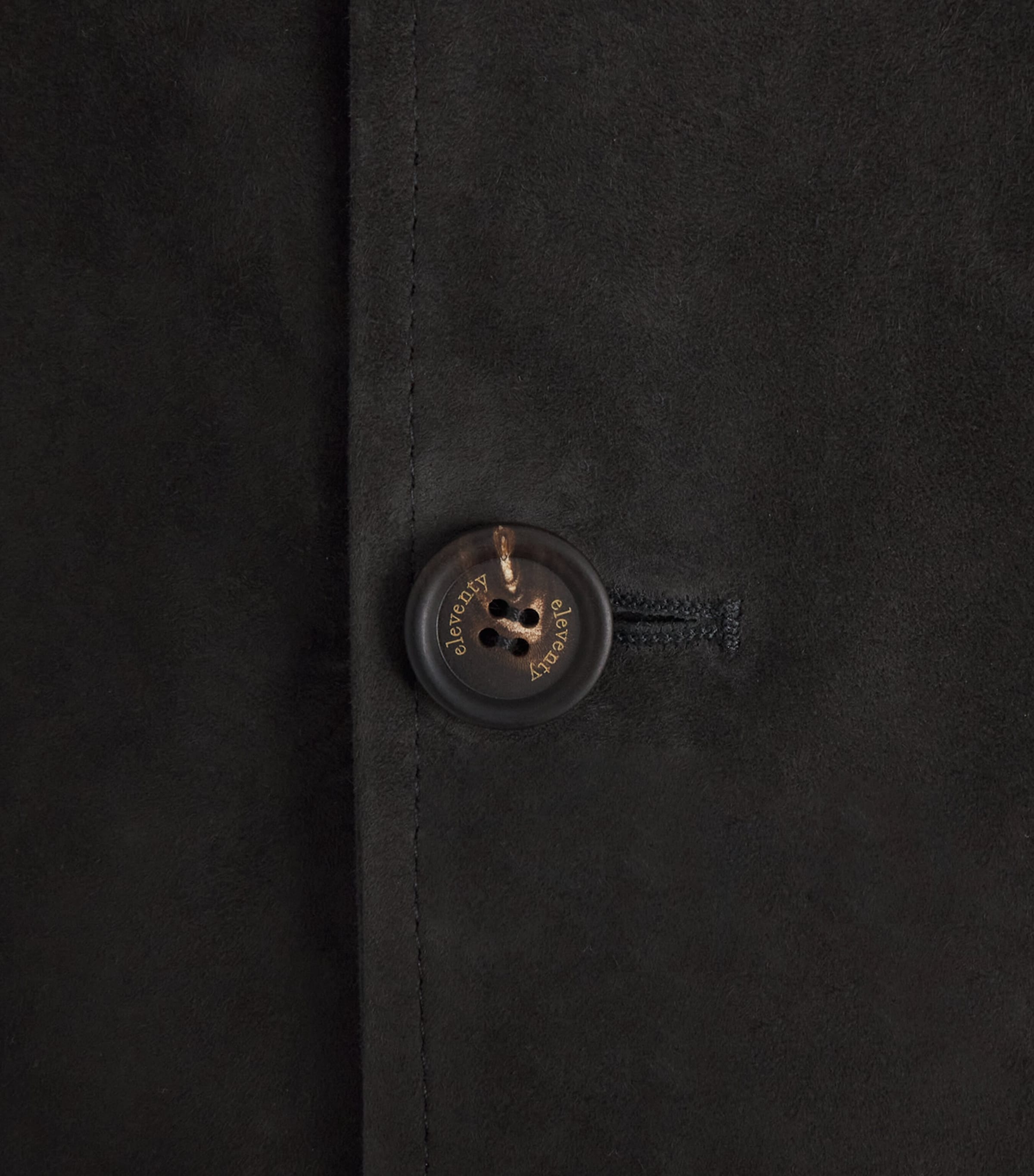 Eleventy Mens Suede Jacket Nero Image 6