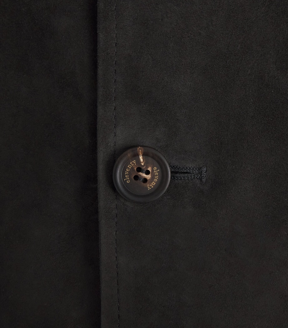 Eleventy Mens Suede Jacket Nero Image 6