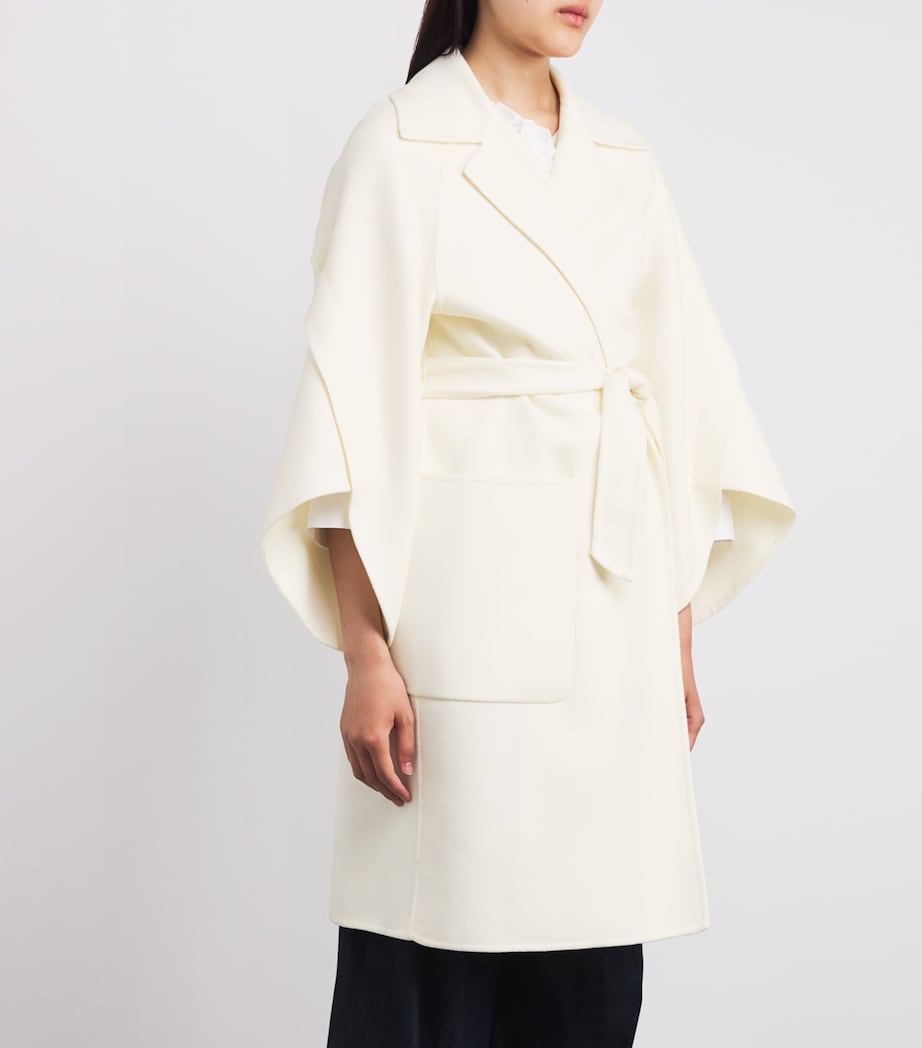 Wool-Cashmere Wrap Coat WHITE Image 3
