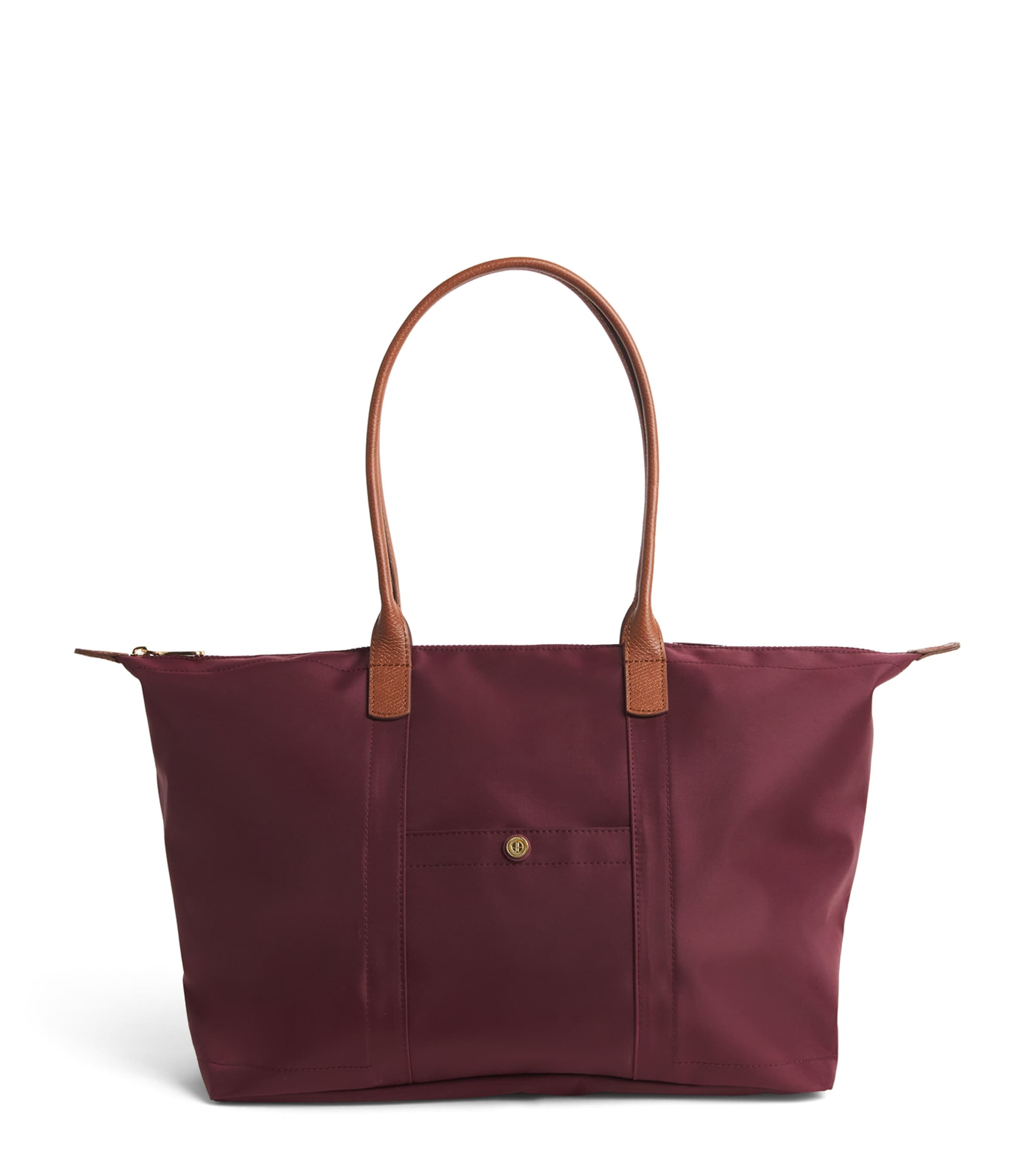 Harrods Medium Nylon Tote Bag Pink Image 1