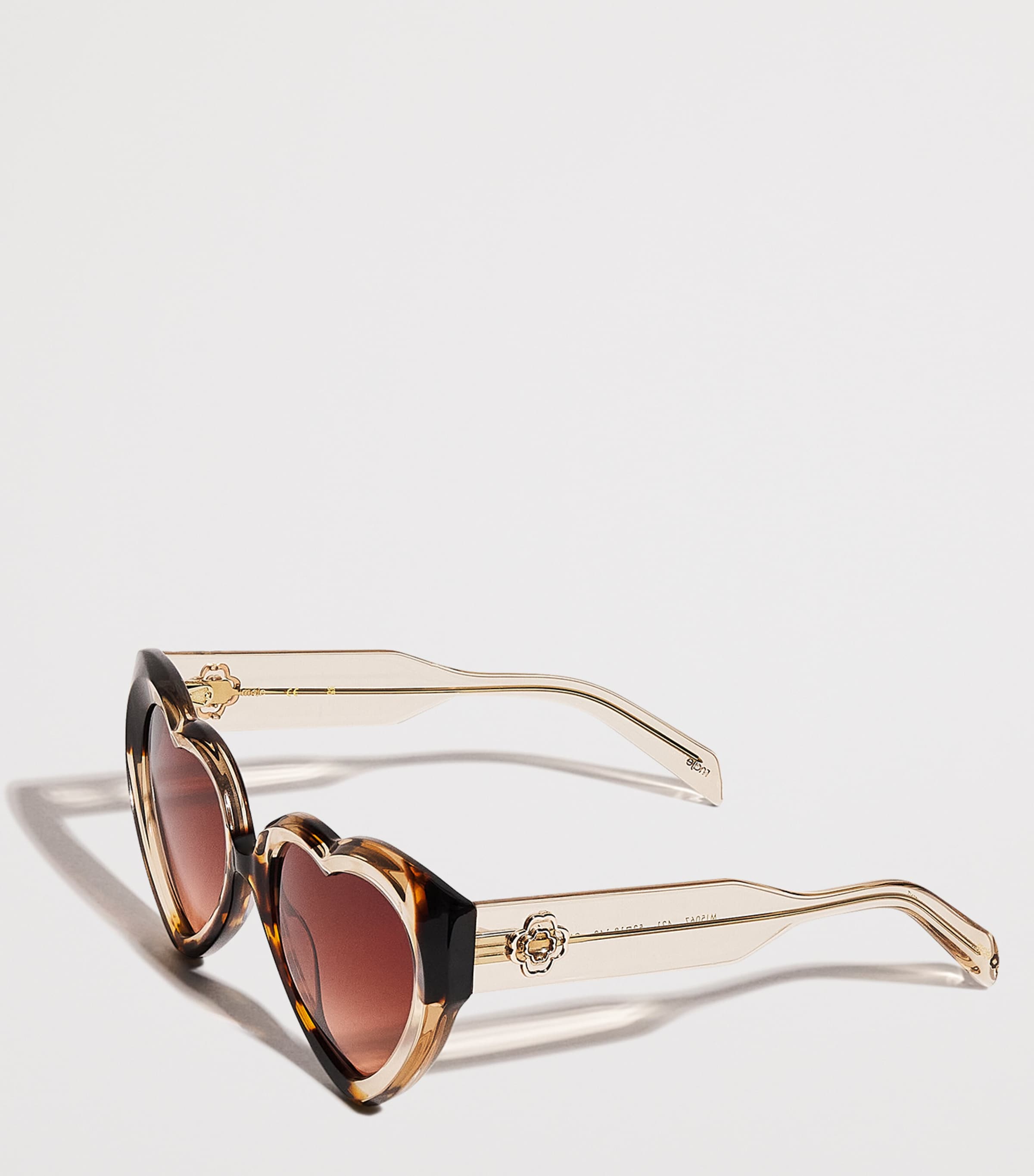 Acetate Heart Sunglasses CHAMPAGNE Image 2