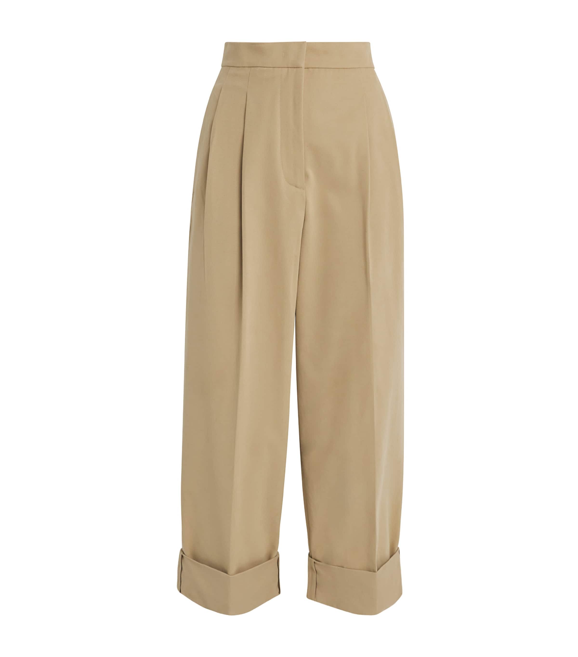 Weekend Max Mara Pleated Wide-leg Tapered Trousers In Sand