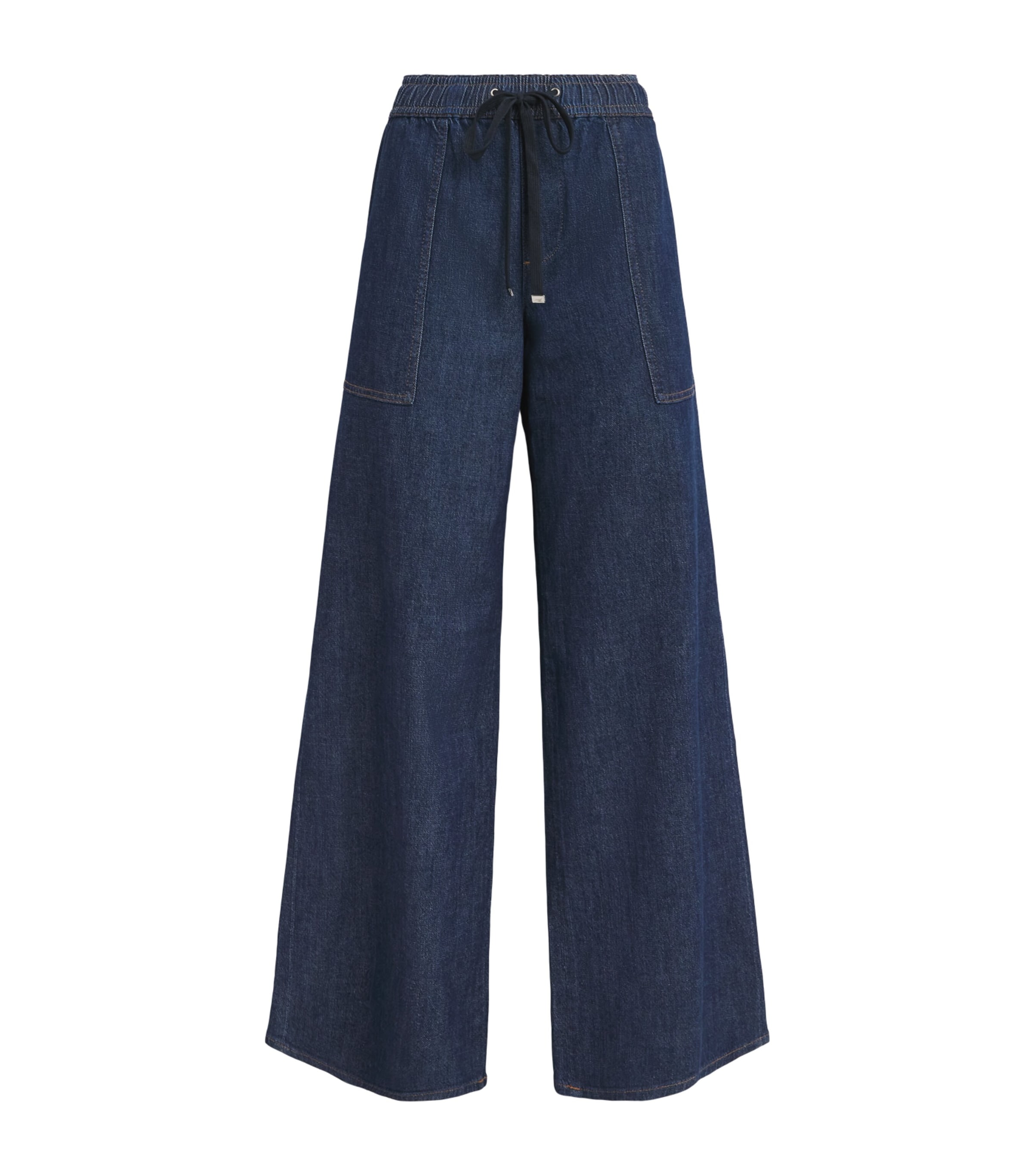 7 For All Mankind Womens Denim-Effect Utility Drawstring Halona Image 1