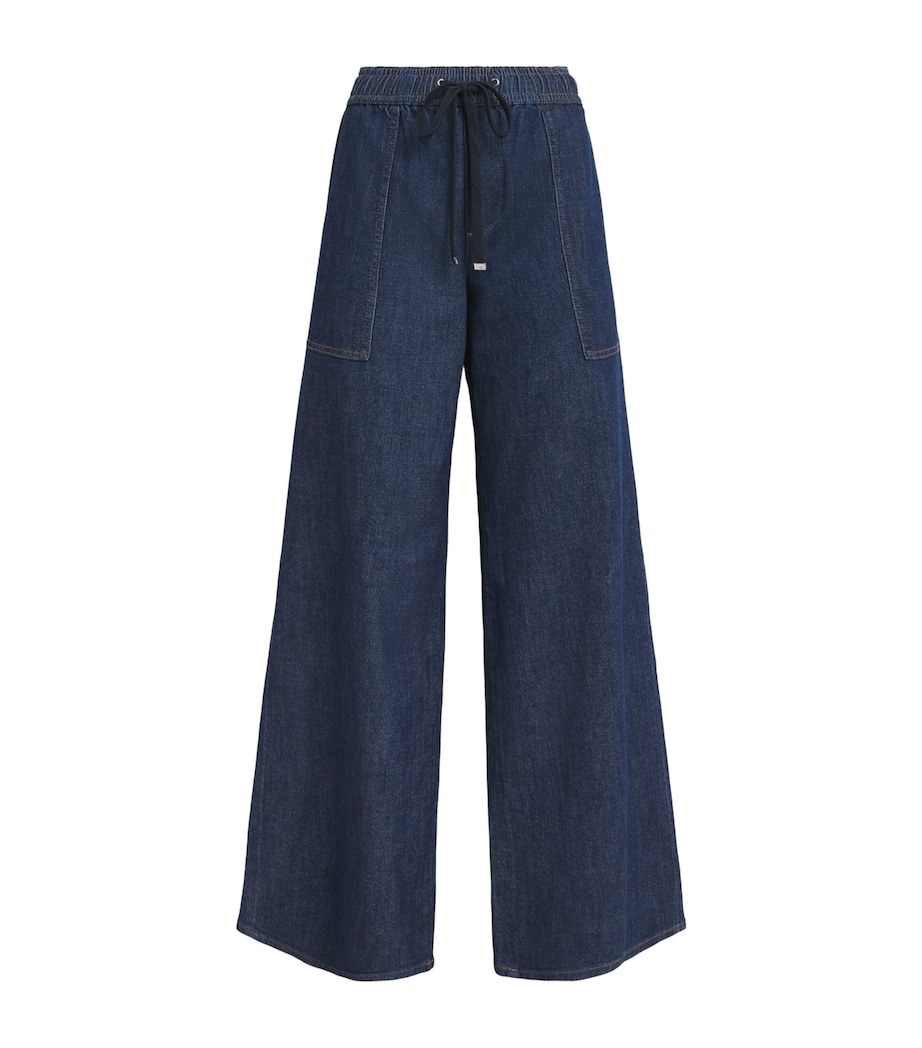 7 For All Mankind Womens Denim-Effect Utility Drawstring Halona Image 1